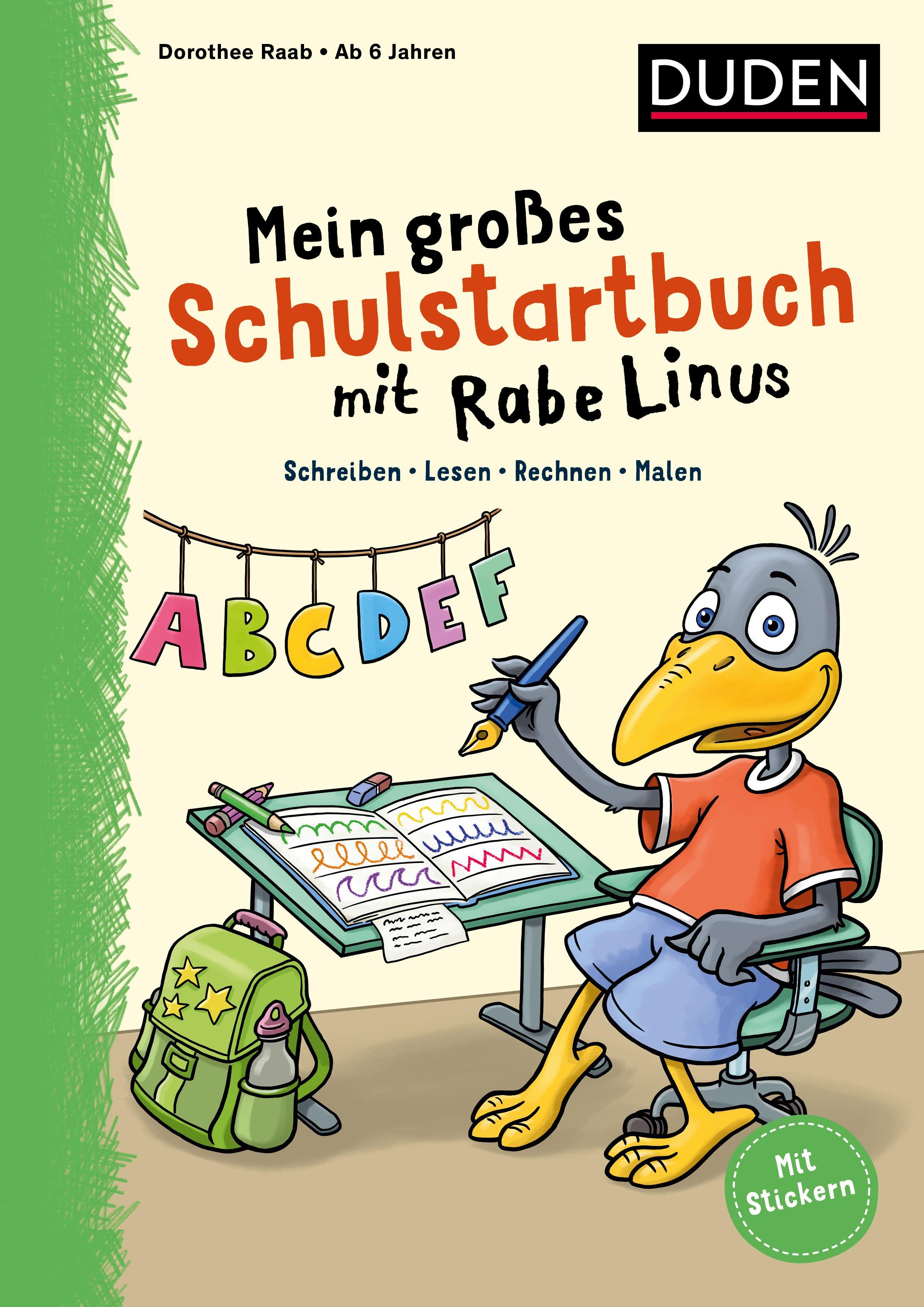 Vorderes Coverbild Mein großes Schulstartbuch mit Rabe Linus
