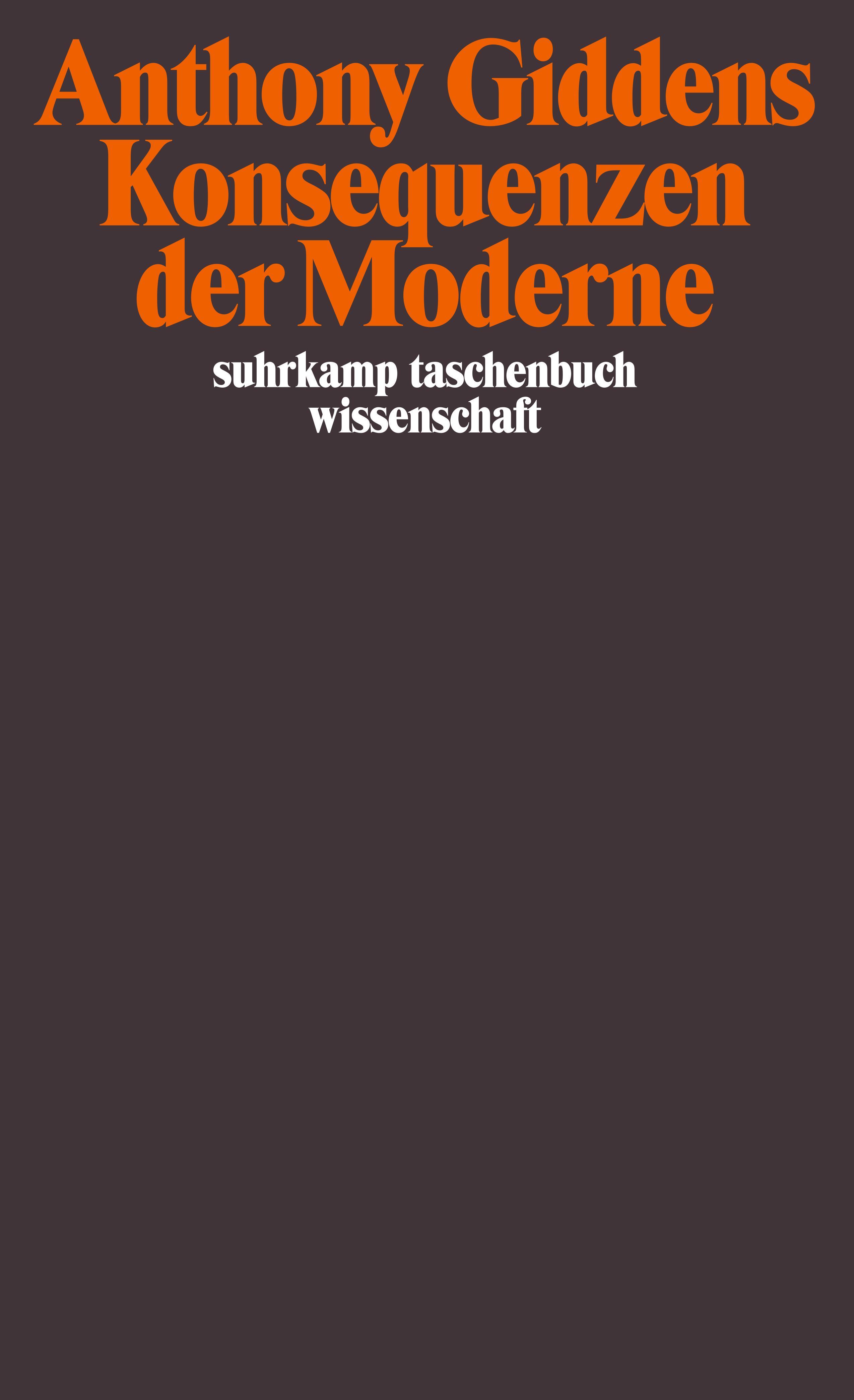 Vorderes Coverbild Konsequenzen der Moderne