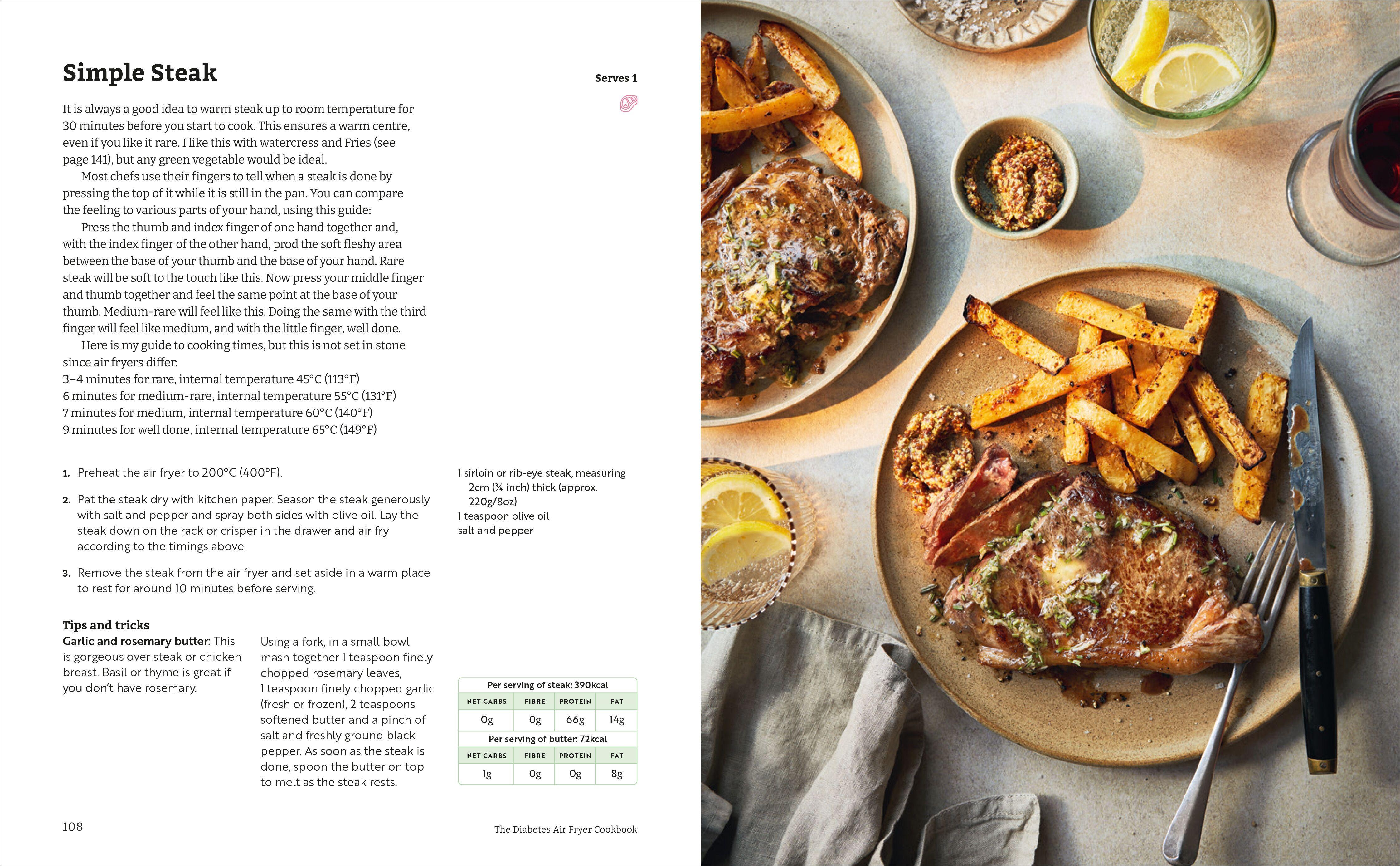 Beispielinhalt (Bild) Healthy Airfryer - Genussvolle Airfryer-Küche bei Diabetes