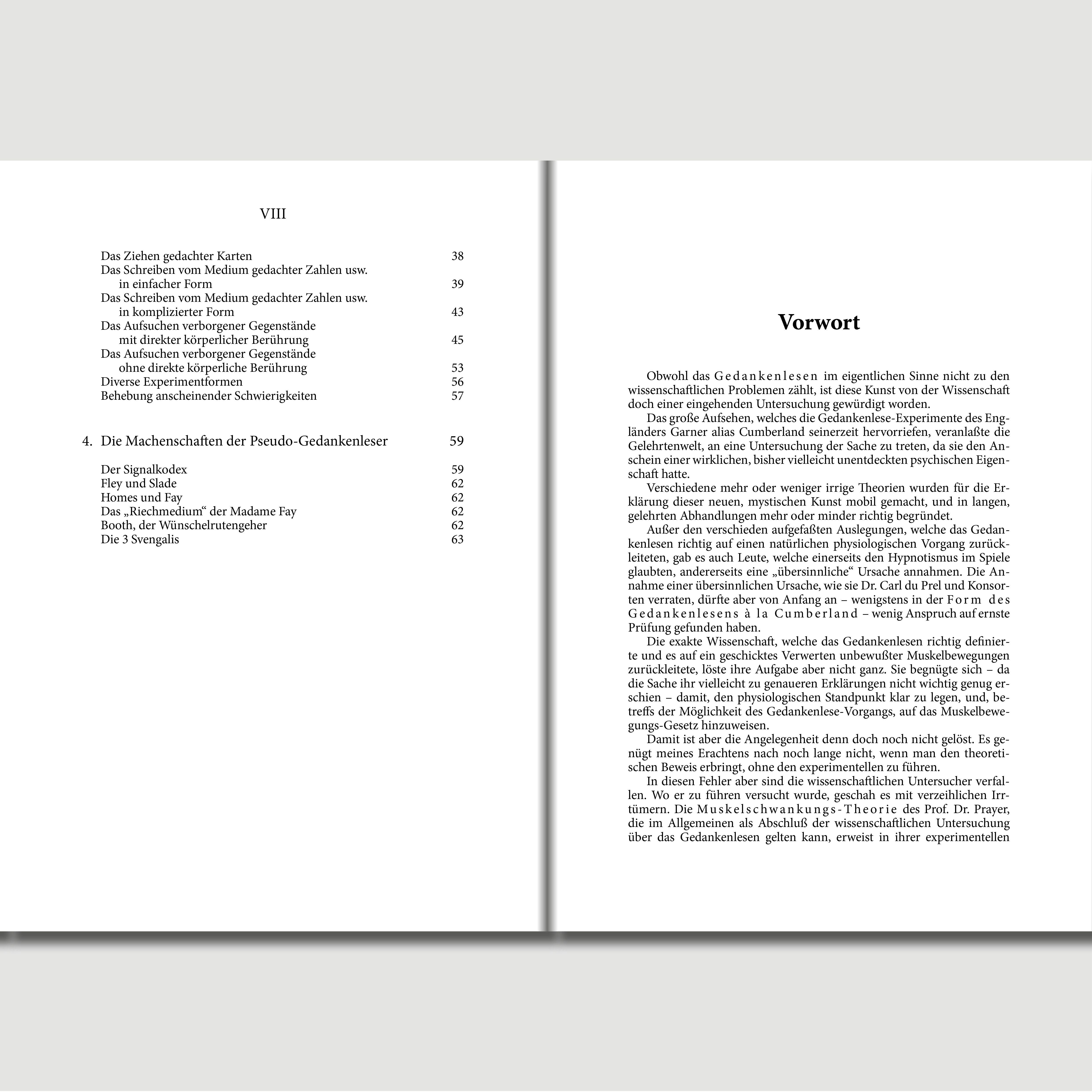 Beispielinhalt (Bild) Das Gedankenlesen