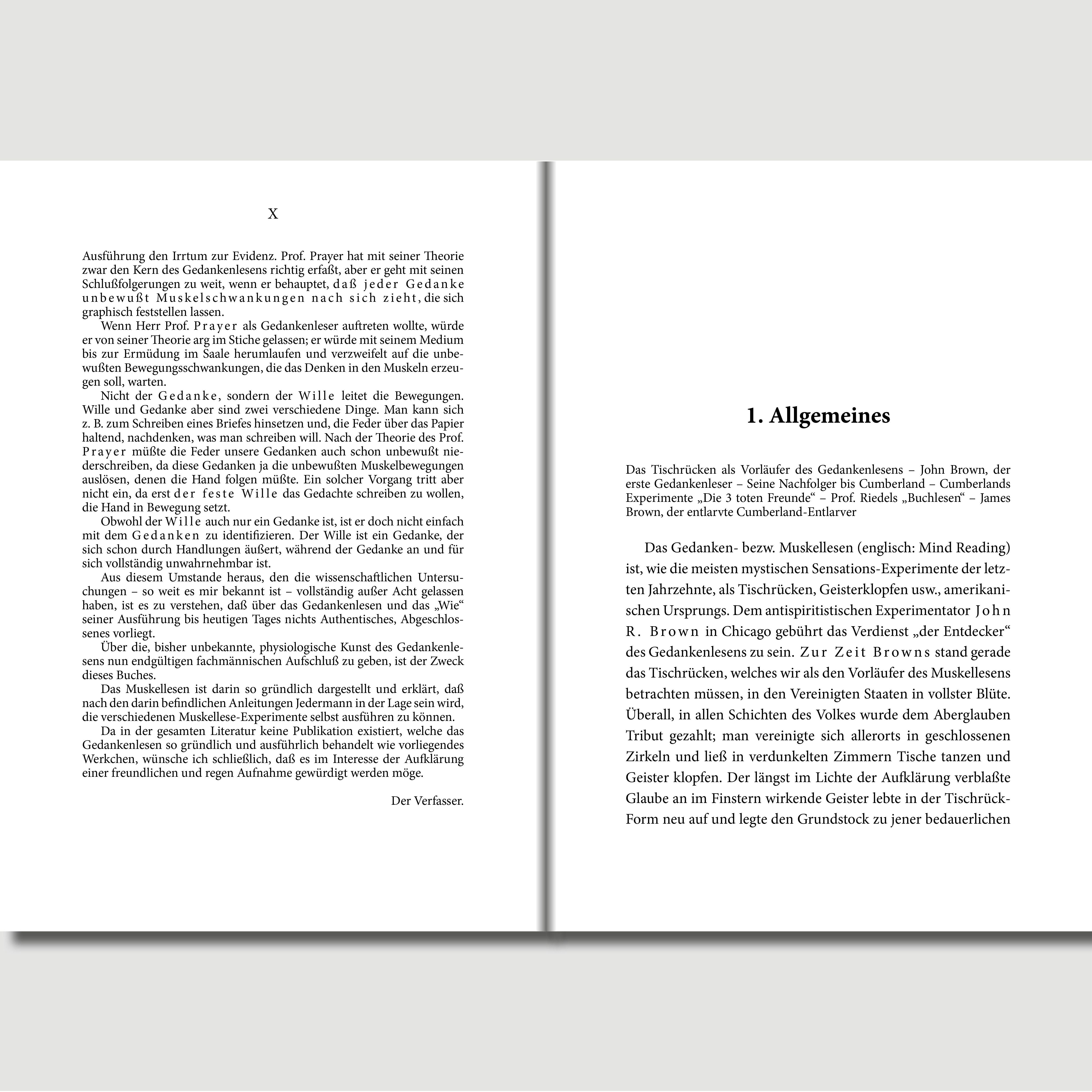 Beispielinhalt (Bild) Das Gedankenlesen