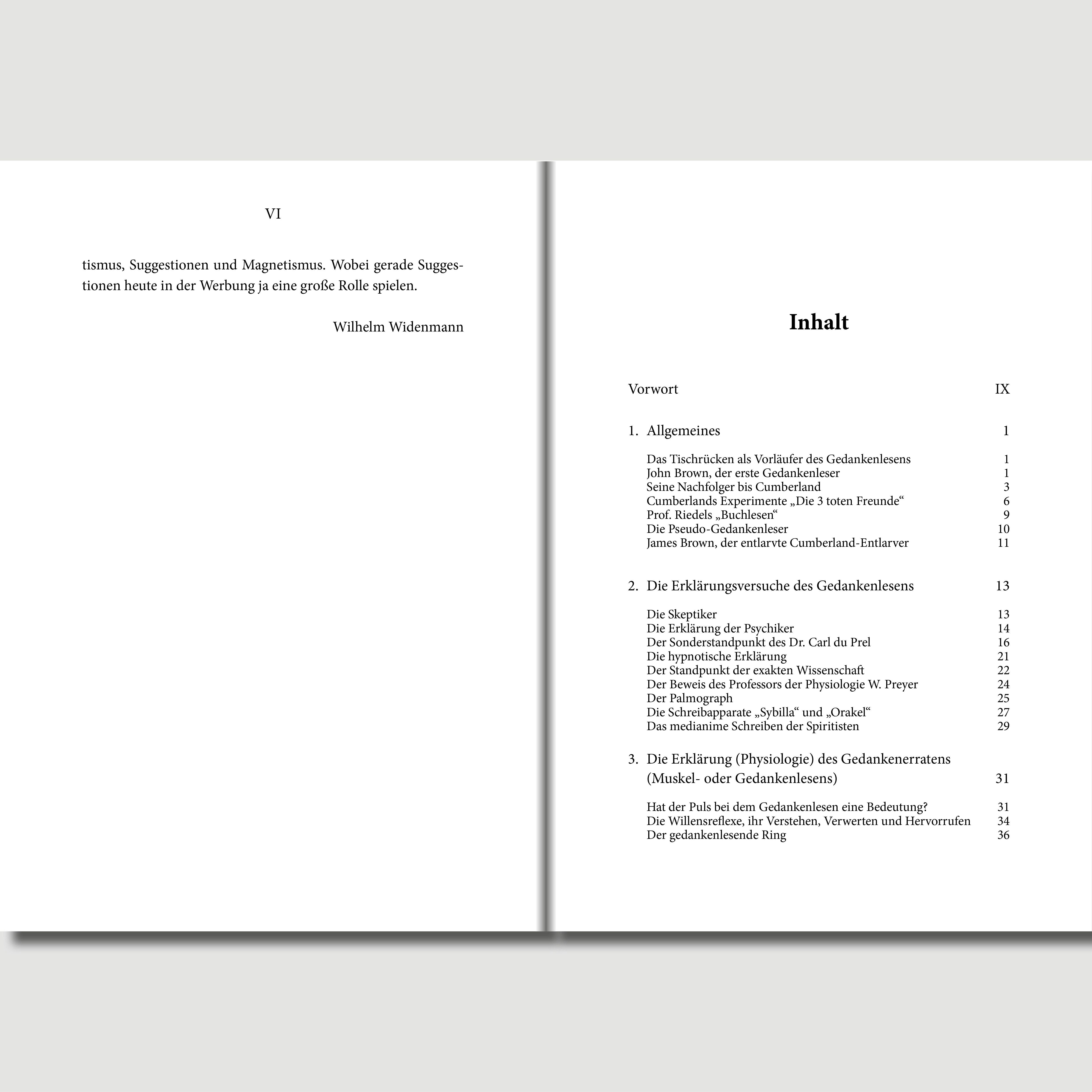 Beispielinhalt (Bild) Das Gedankenlesen