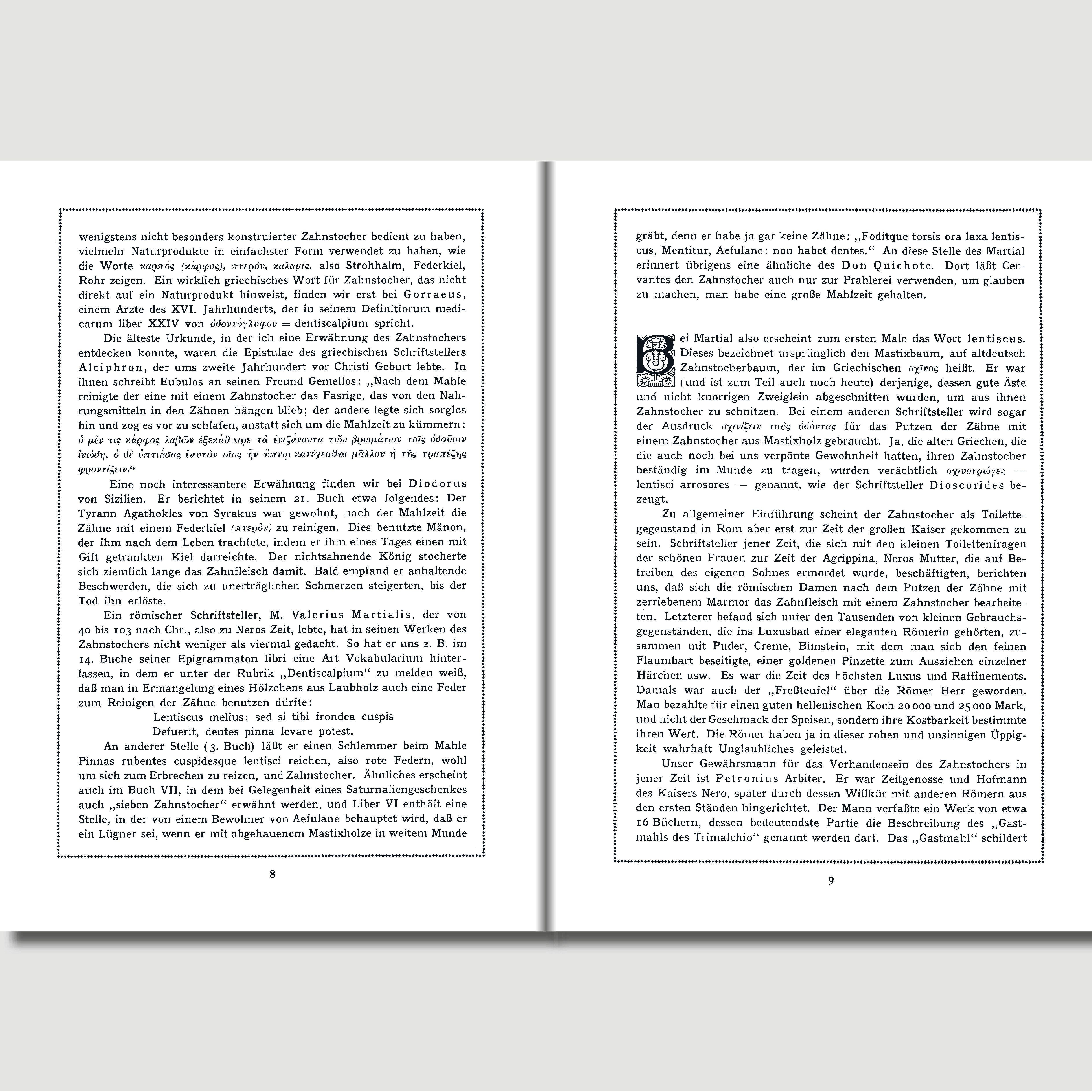Beispielinhalt (Bild) Der Zahnstocher und seine Geschichte