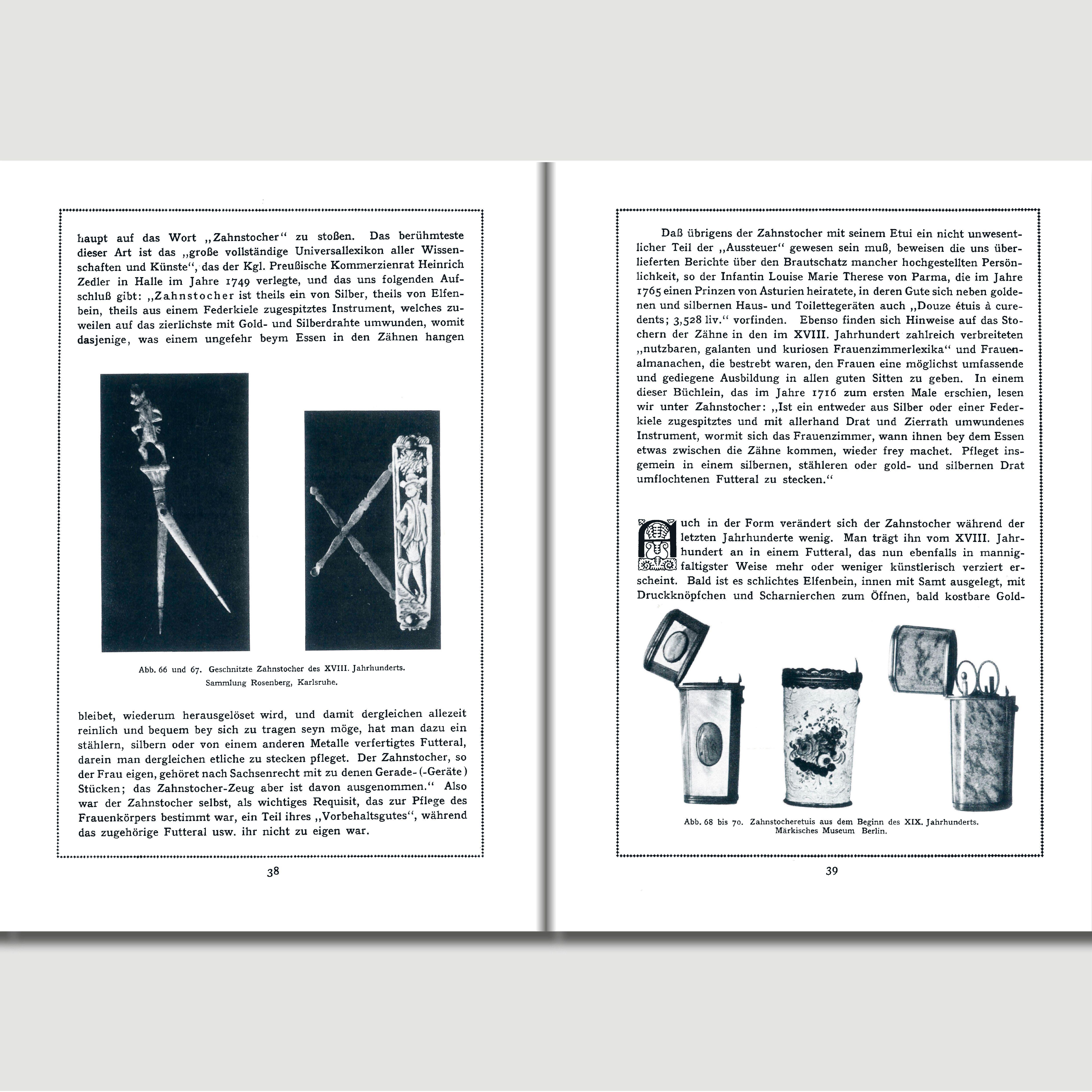 Beispielinhalt (Bild) Der Zahnstocher und seine Geschichte