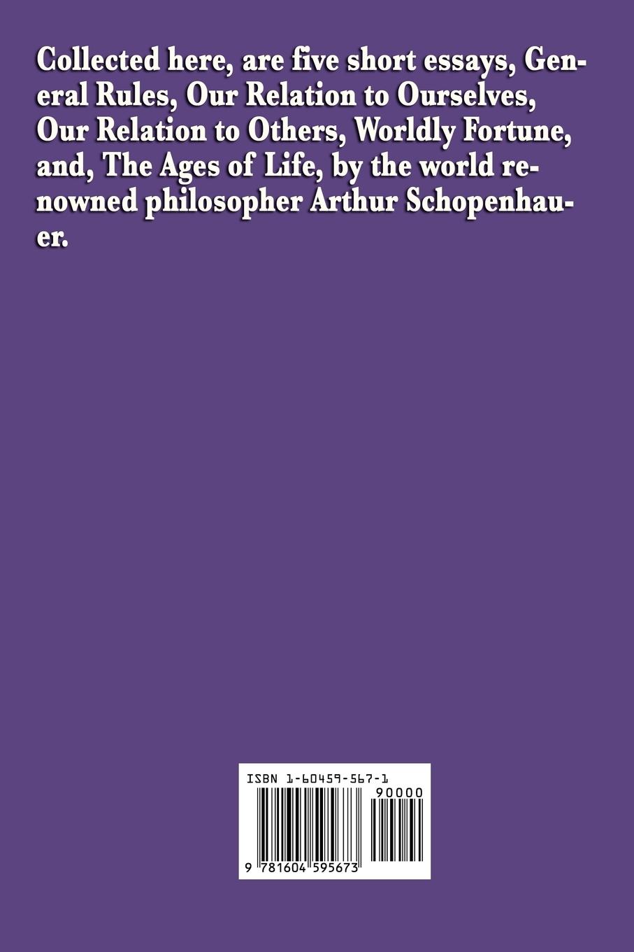 Rückseitencover Counsels and Maxims