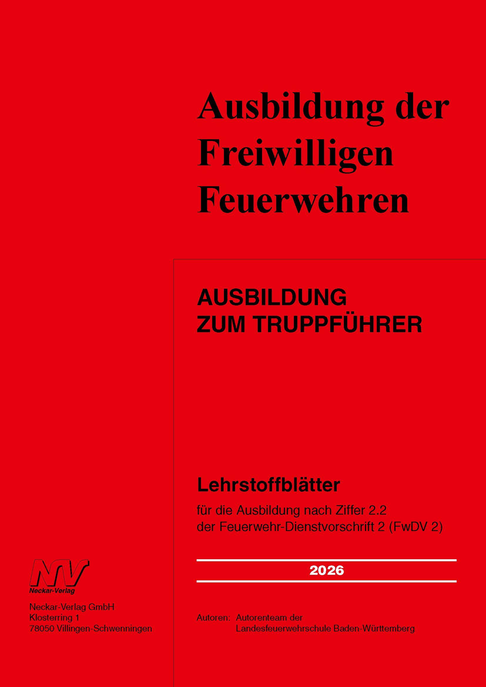 Vorderes Coverbild Ausbildung zum Truppführer