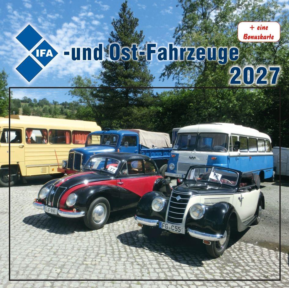 Vorderes Coverbild Kalender IFA- und Ost-Fahrzeuge 2027