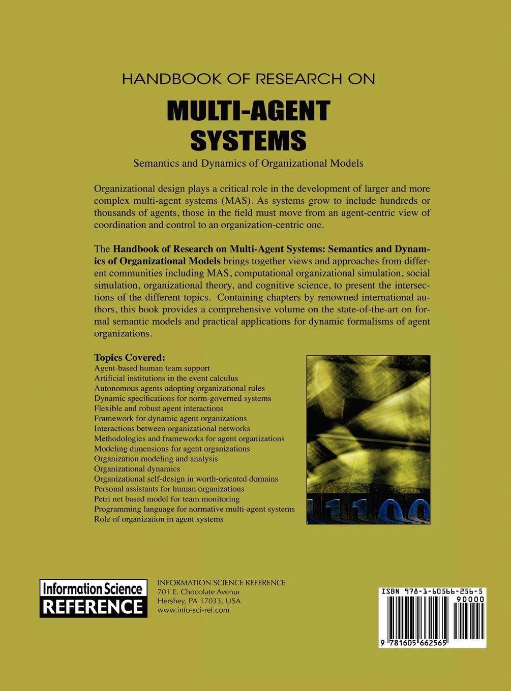 Rückseitencover Handbook of Research on Multi-Agent Systems