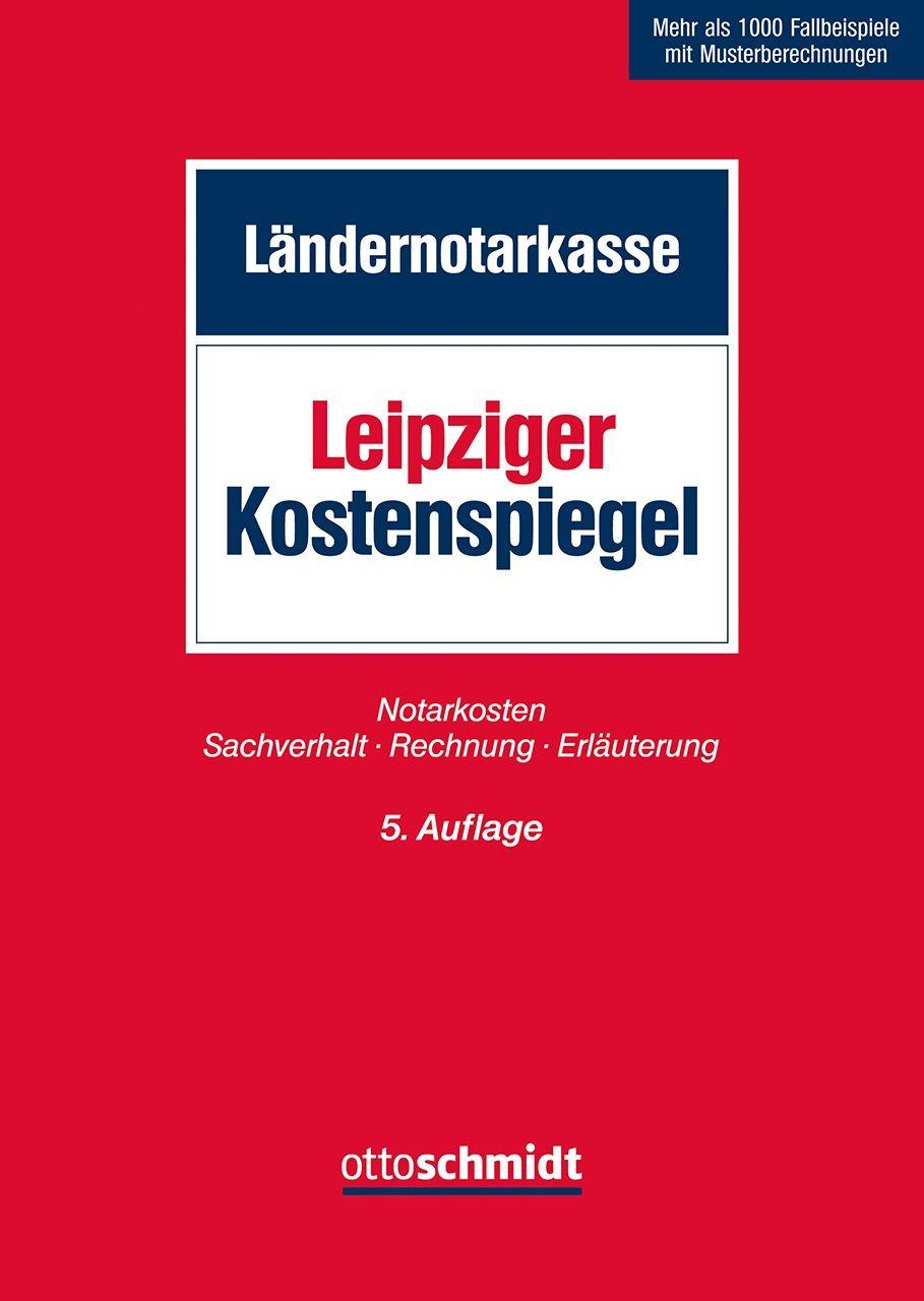 Vorderes Coverbild Leipziger Kostenspiegel