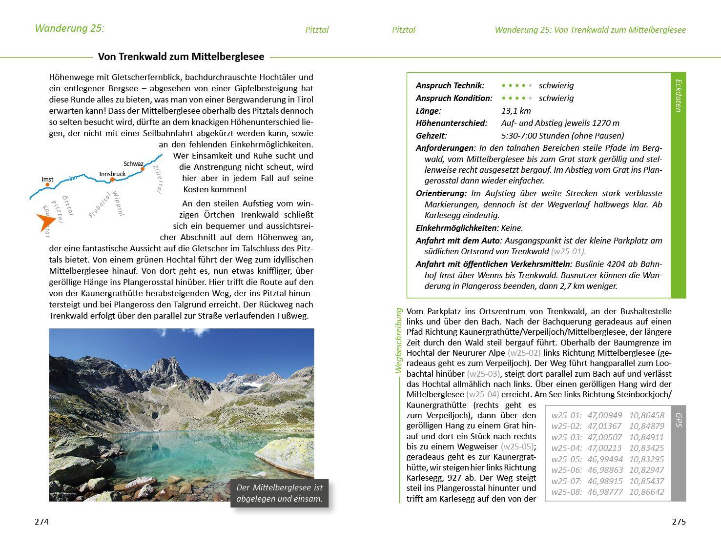 Beispielinhalt (Bild) Maremonto Reise- und Wanderführer: Tiroler Täler