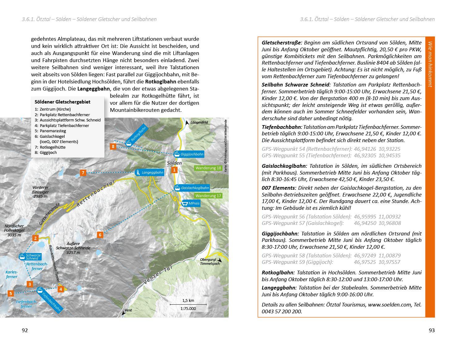 Beispielinhalt (Bild) Maremonto Reise- und Wanderführer: Tiroler Täler