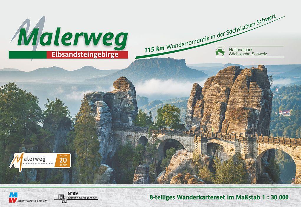 Vorderes Coverbild Malerweg - Sächsische Schweiz 1 : 30 000