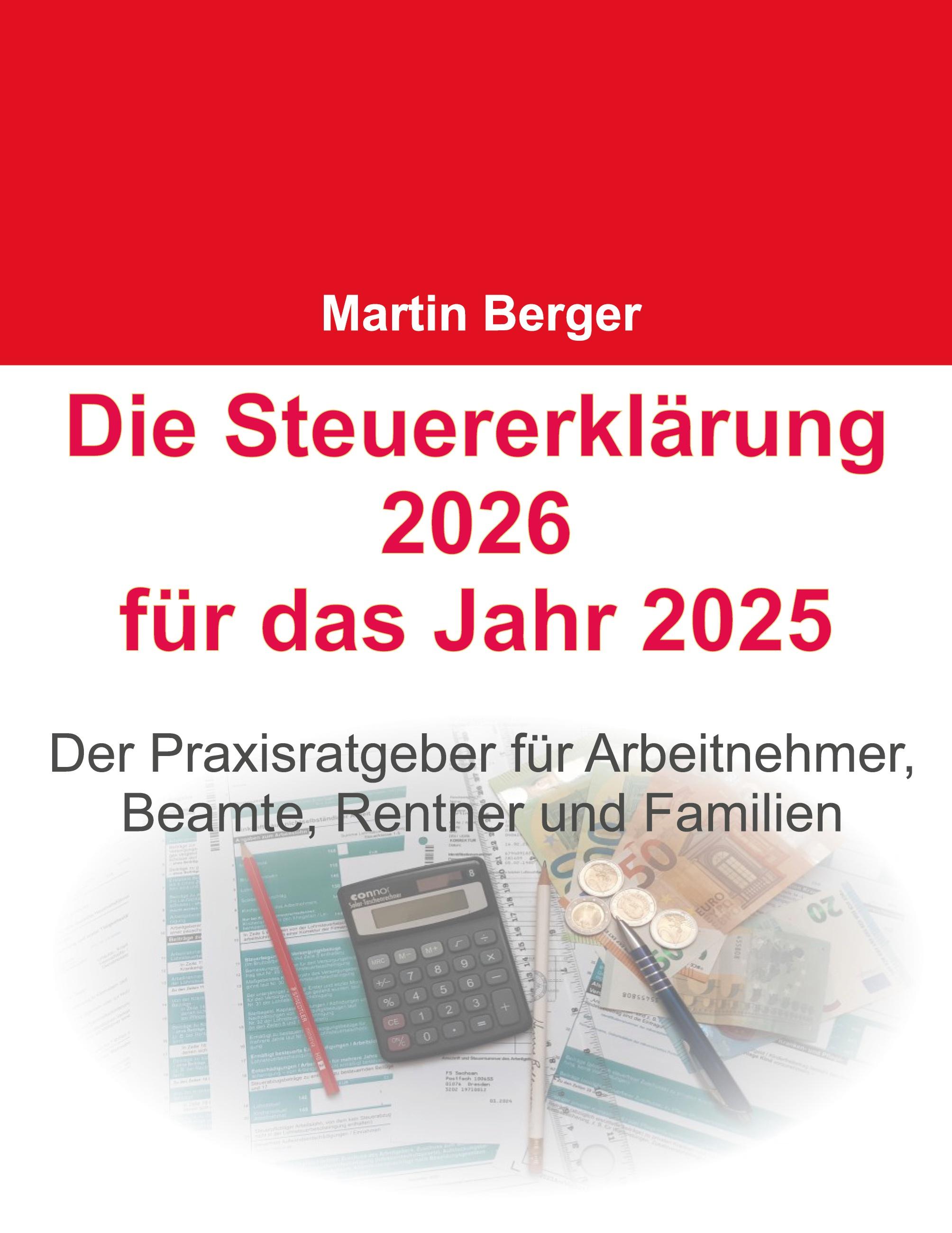 Vorderes Coverbild Die Steuererklärung 2026 für das Jahr 2025