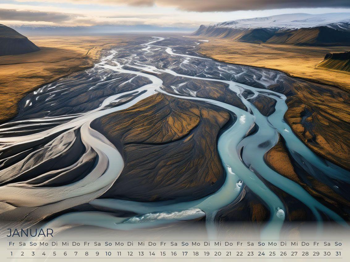Beispielinhalt (Bild) Traum von Island Kalender 2027