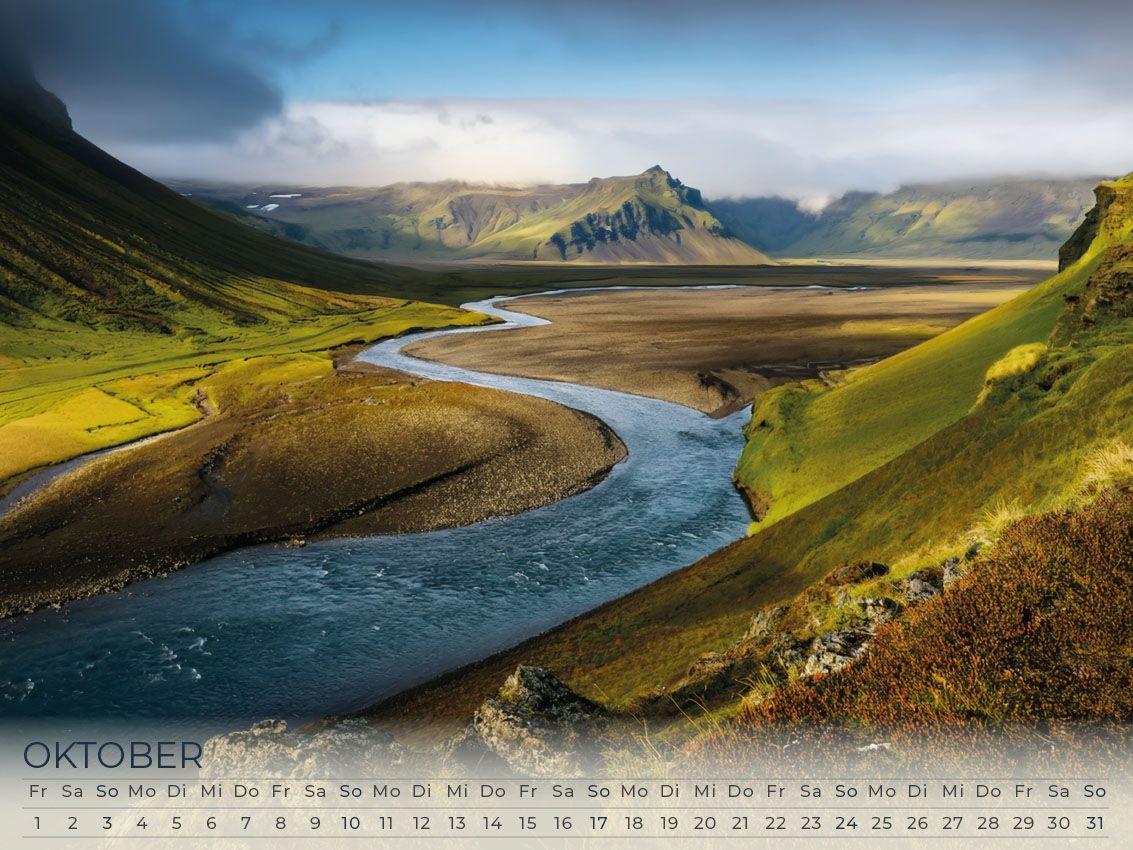 Beispielinhalt (Bild) Traum von Island Kalender 2027