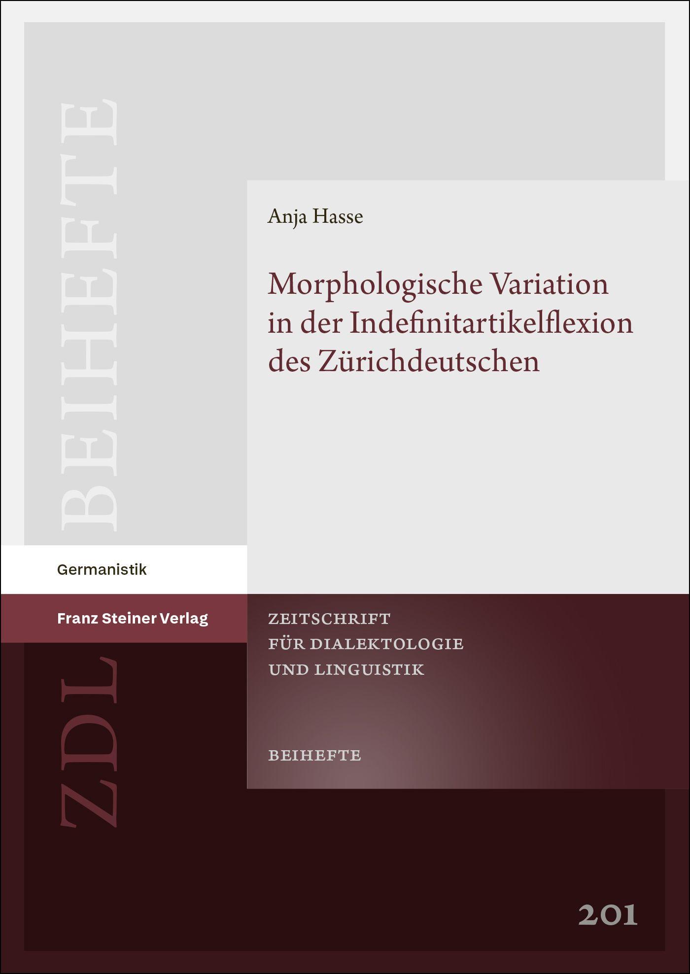 Vorderes Coverbild Morphologische Variation in der Indefinitartikelflexion des Zürichdeutschen