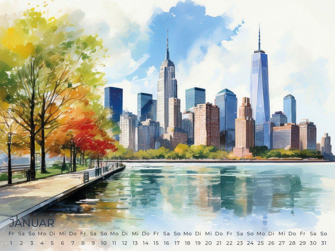 Beispielinhalt (Bild) New York Artwork Edition Kalender 2027