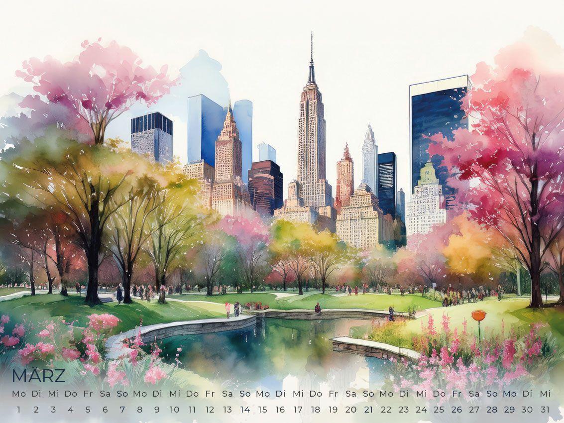 Beispielinhalt (Bild) New York Artwork Edition Kalender 2027