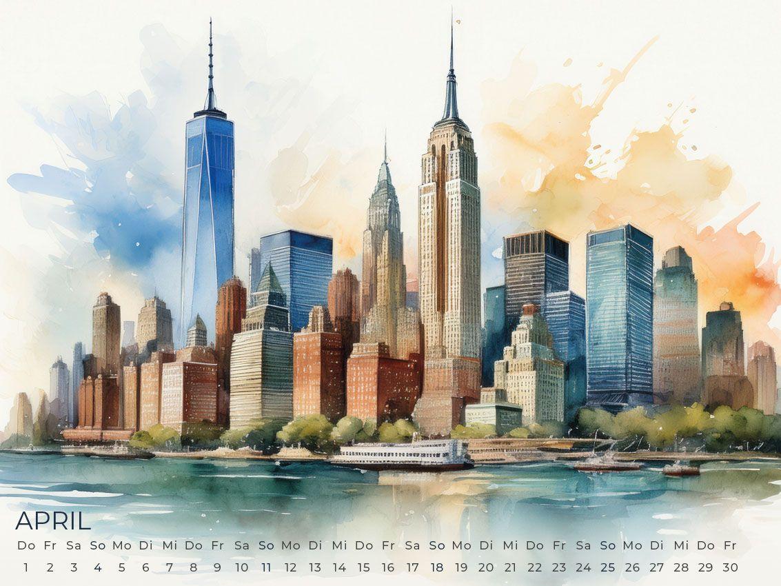 Beispielinhalt (Bild) New York Artwork Edition Kalender 2027