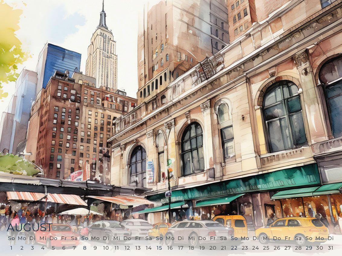 Beispielinhalt (Bild) New York Artwork Edition Kalender 2027