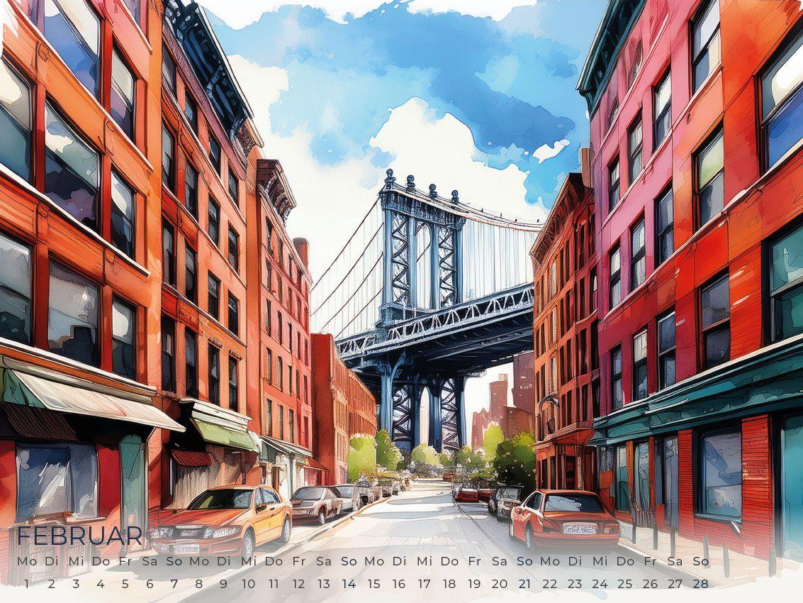 Beispielinhalt (Bild) New York Artwork Edition Kalender 2027