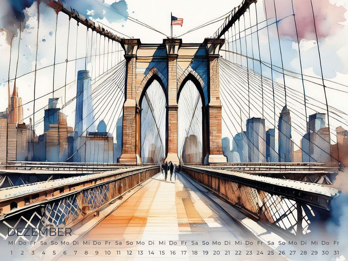 Beispielinhalt (Bild) New York Artwork Edition Kalender 2027