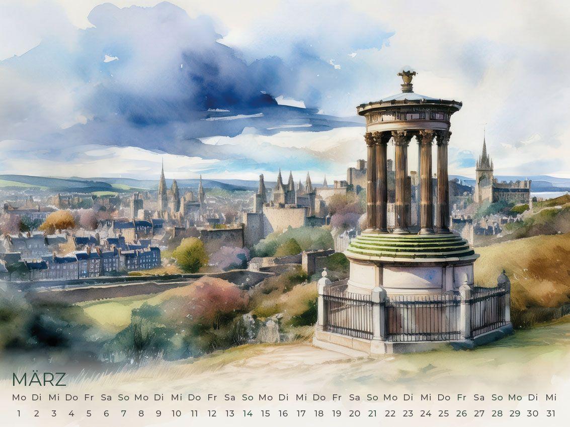 Beispielinhalt (Bild) Schottland Artwork Edition Kalender 2027