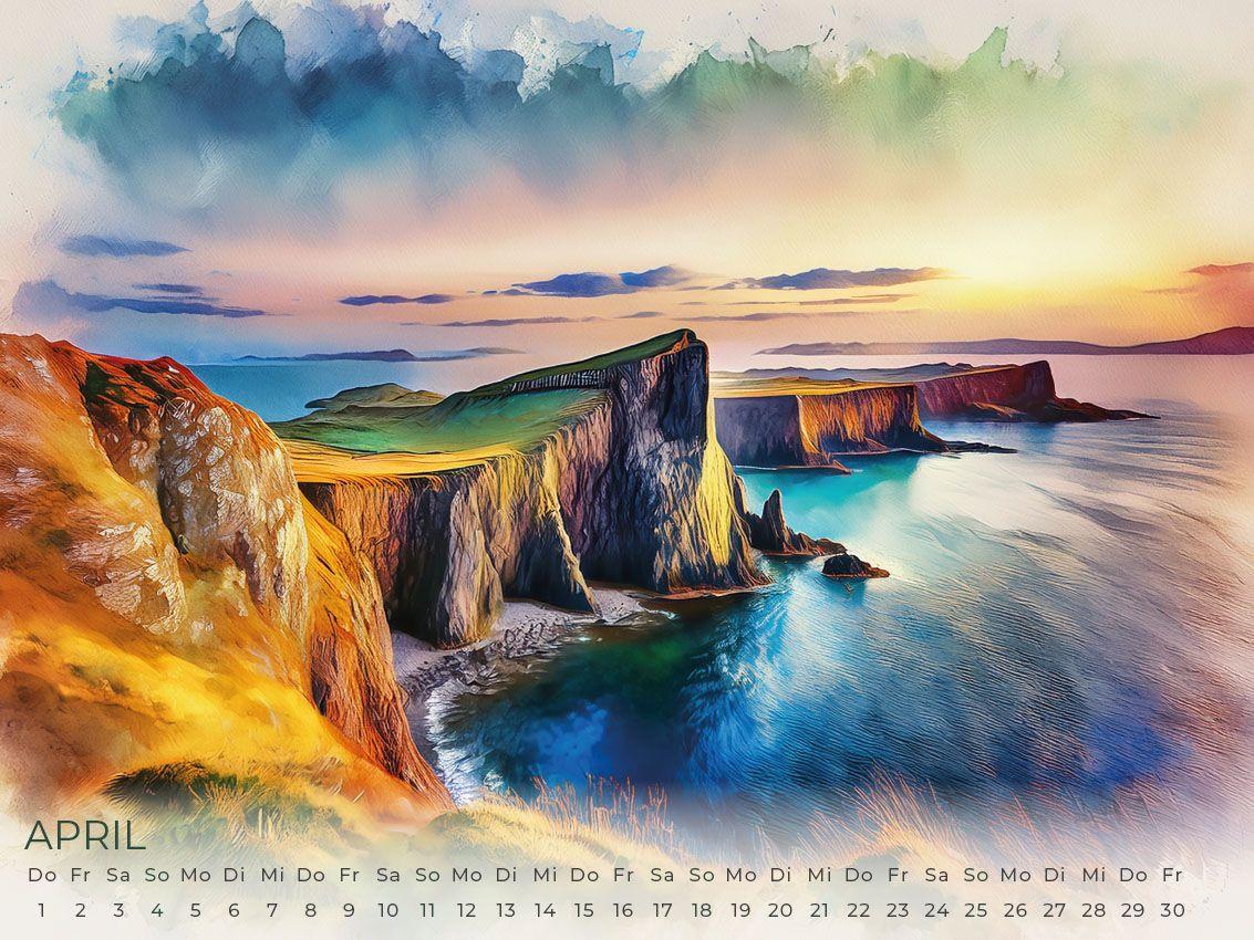 Beispielinhalt (Bild) Schottland Artwork Edition Kalender 2027
