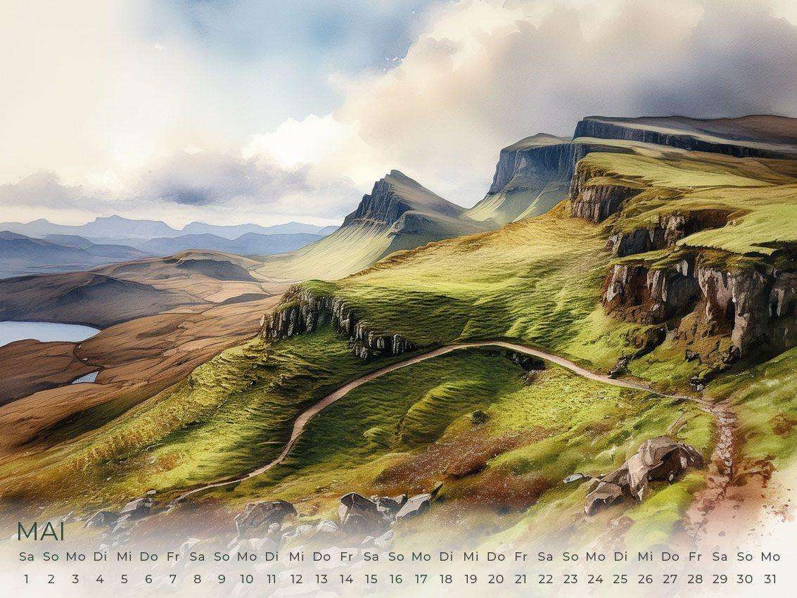 Beispielinhalt (Bild) Schottland Artwork Edition Kalender 2027