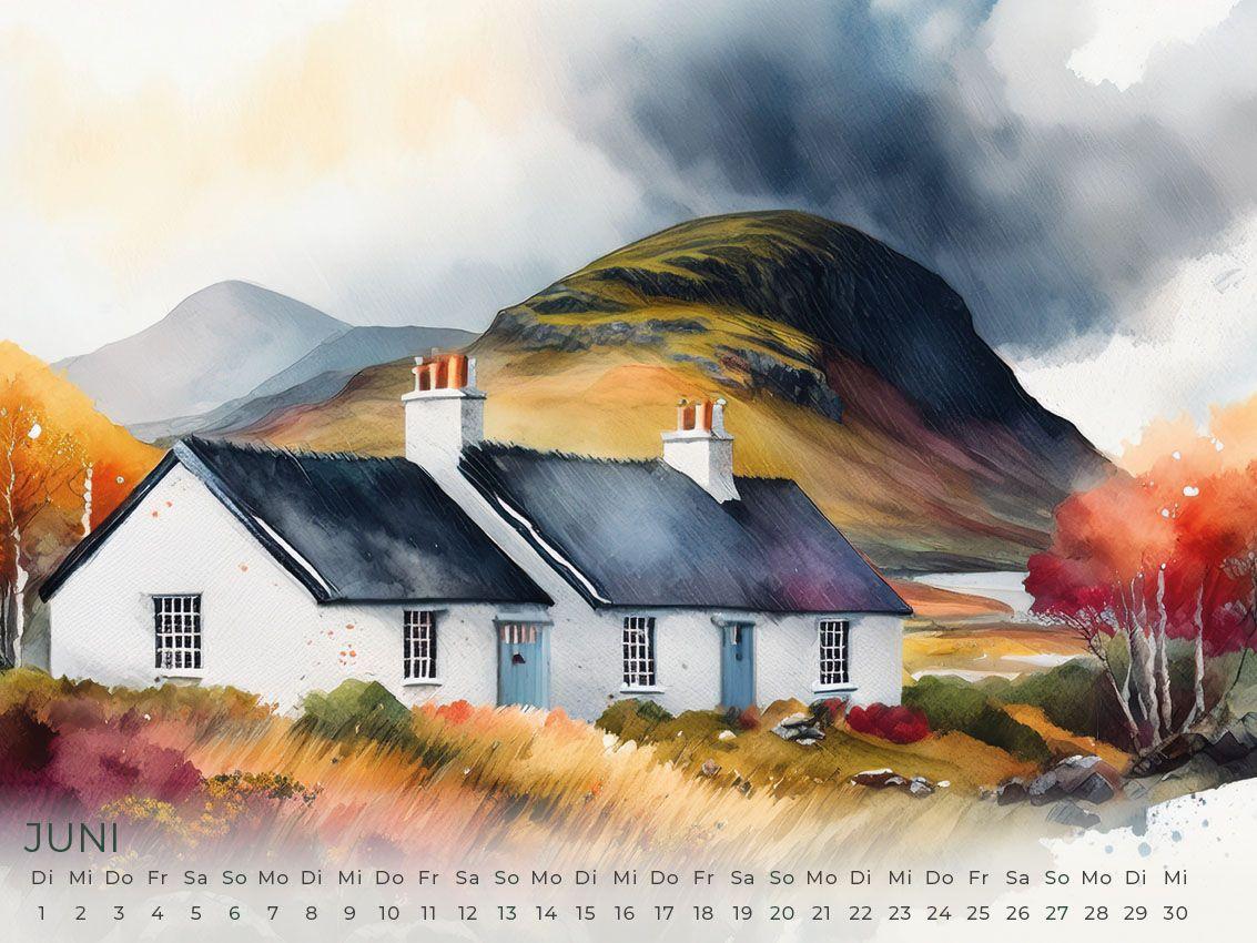 Beispielinhalt (Bild) Schottland Artwork Edition Kalender 2027