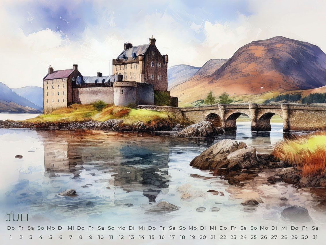 Beispielinhalt (Bild) Schottland Artwork Edition Kalender 2027