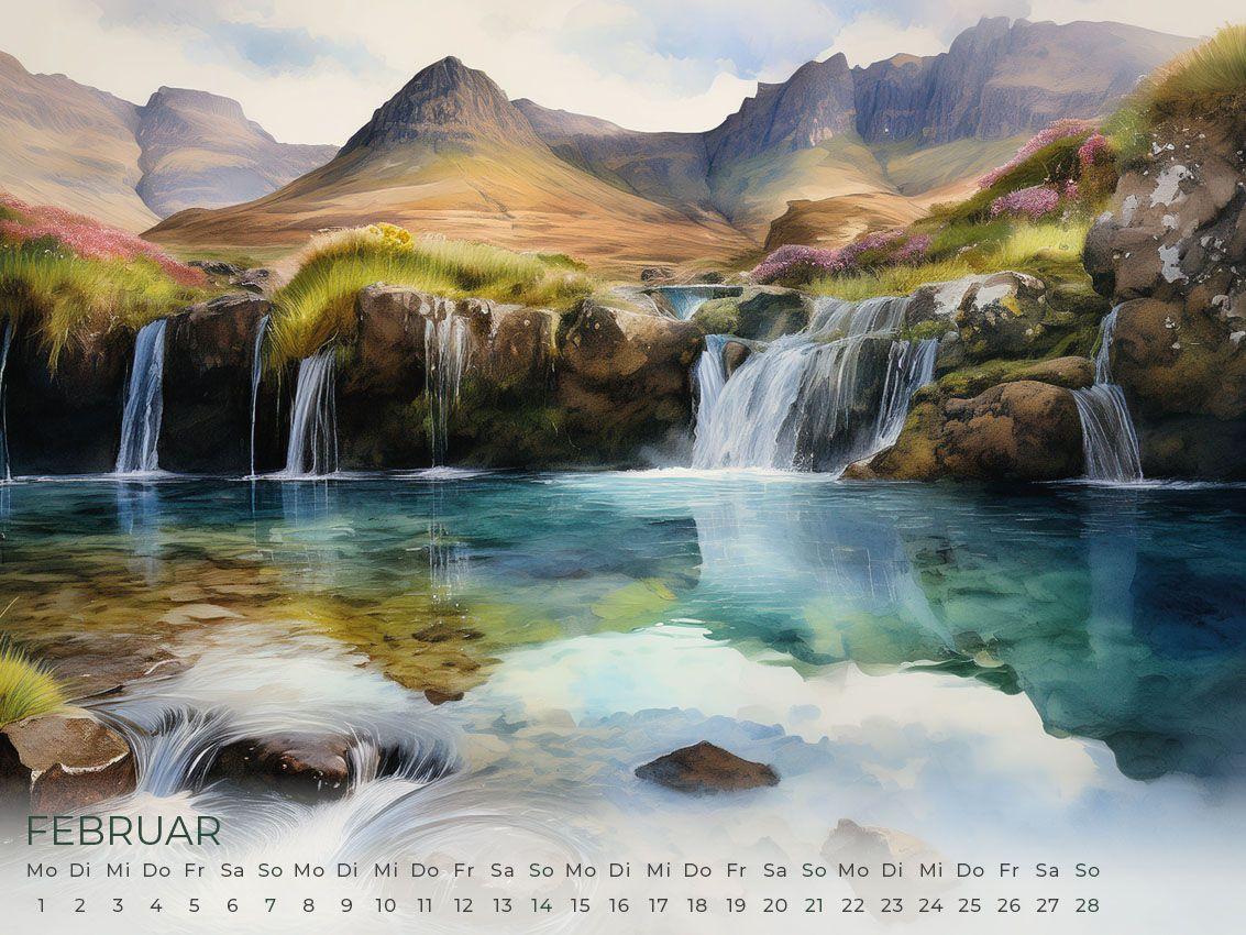 Beispielinhalt (Bild) Schottland Artwork Edition Kalender 2027