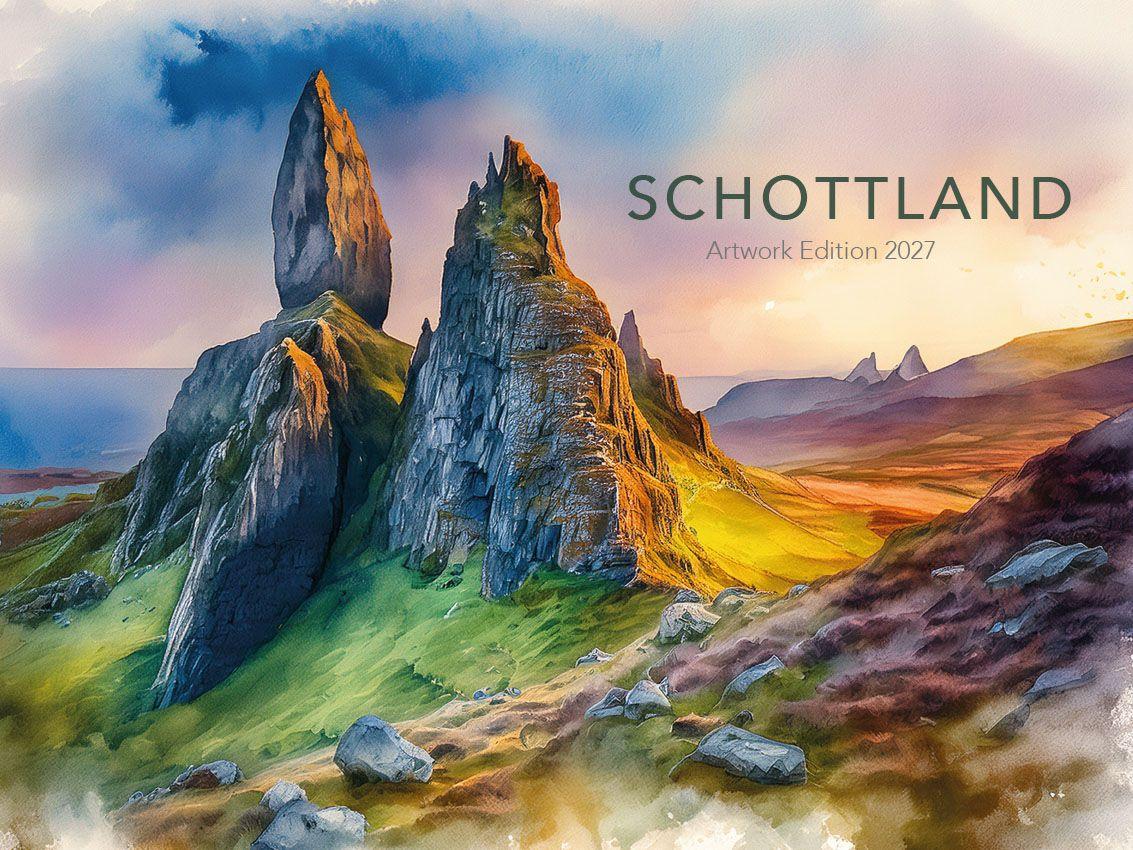 Vorderes Coverbild Schottland Artwork Edition Kalender 2027