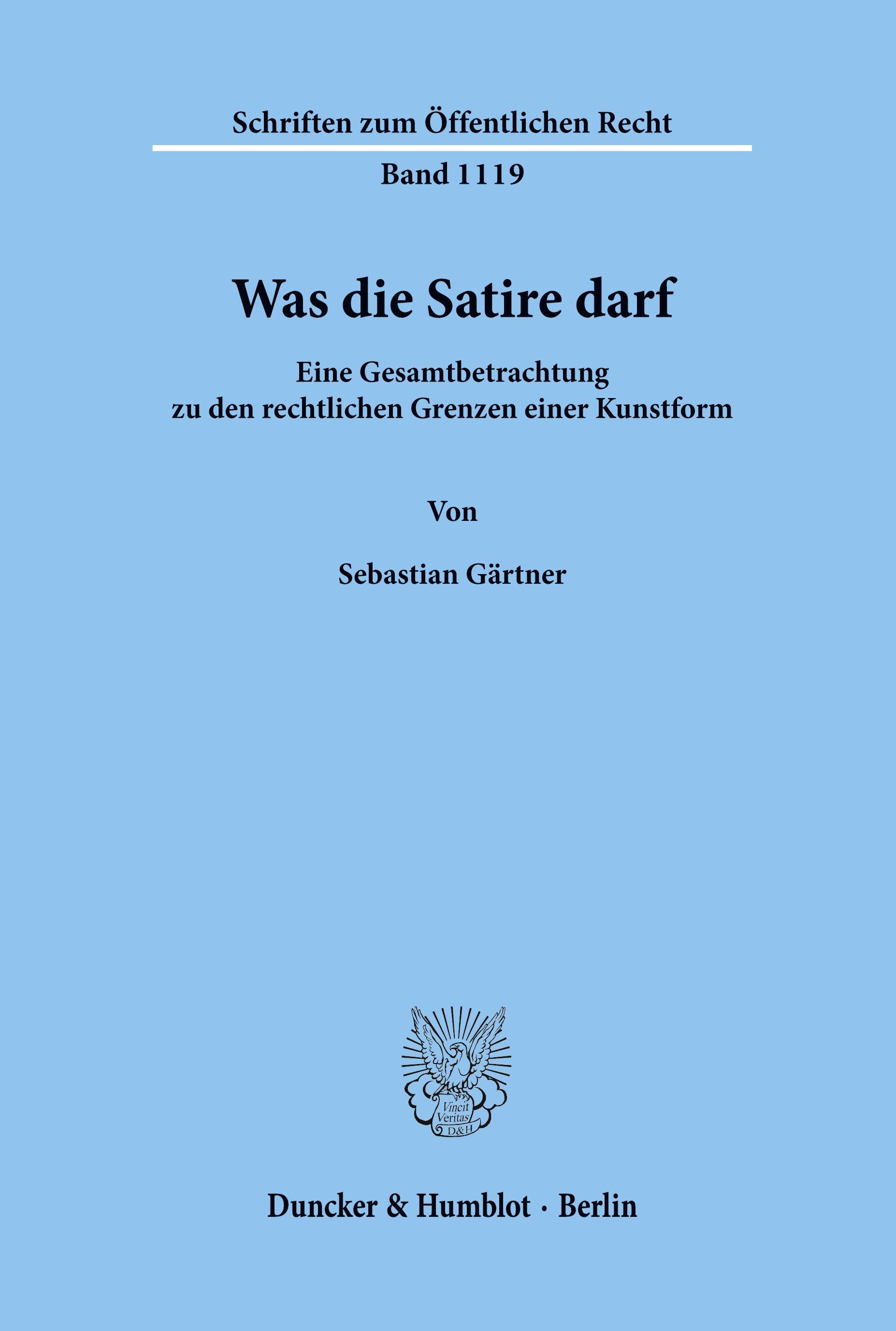 Vorderes Coverbild Was die Satire darf.