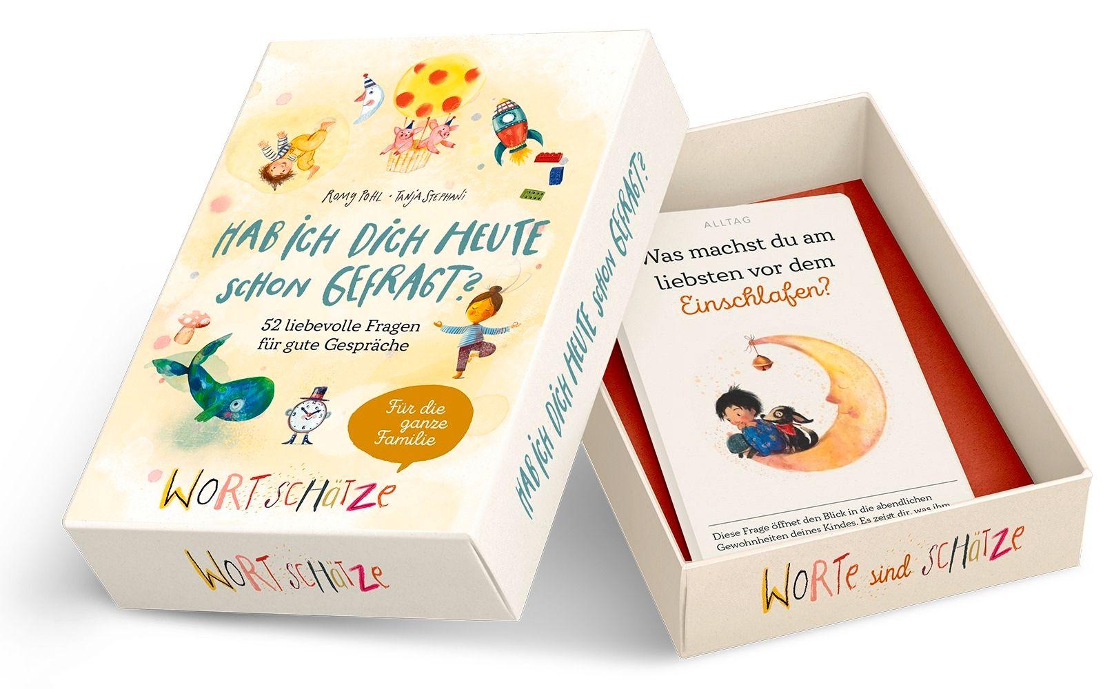 Vorderes Coverbild Hab ich dich heute schon gefragt? 52 liebevolle Fragen für gute Gespräche