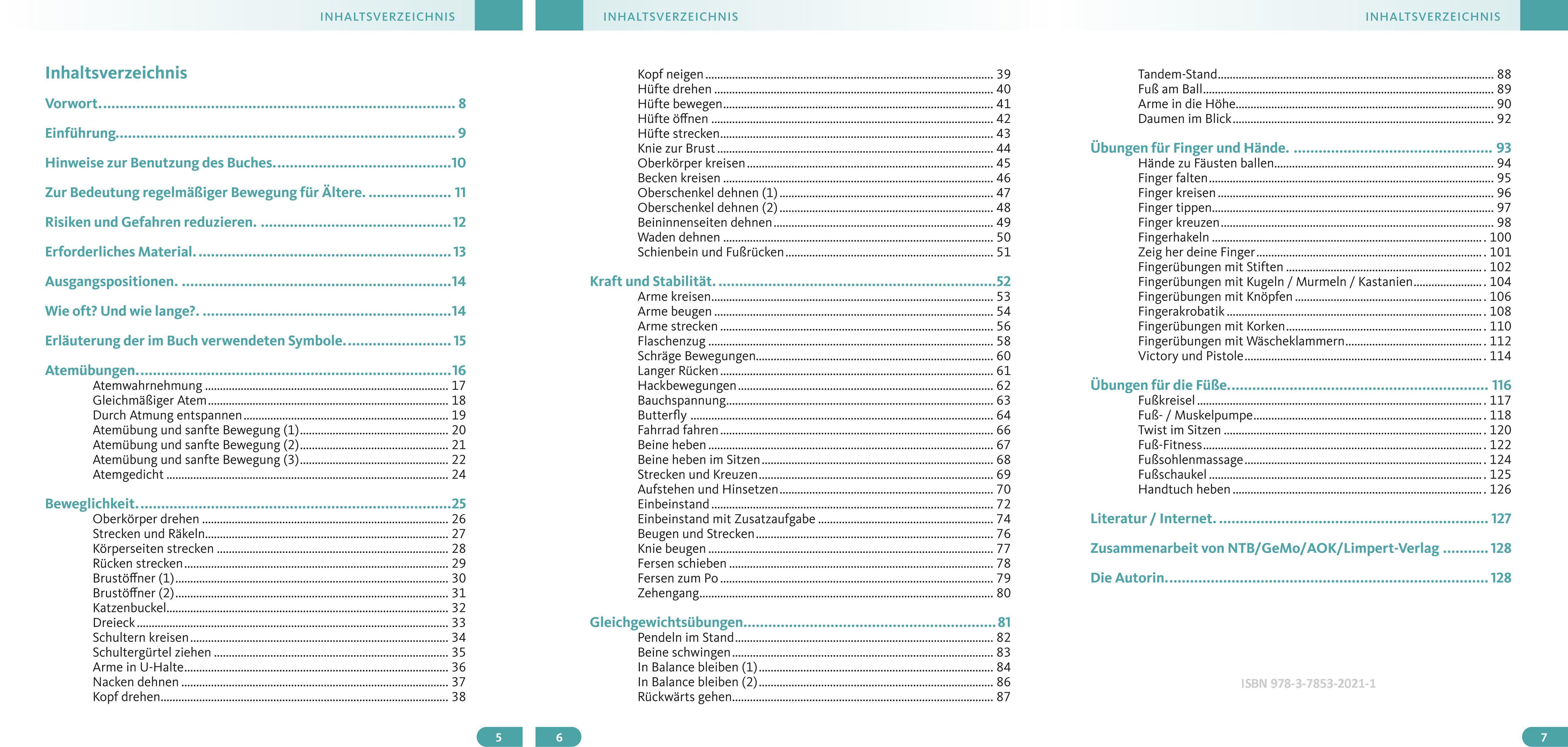 Beispielinhalt (Bild) Sitzgymnastik für zu Hause