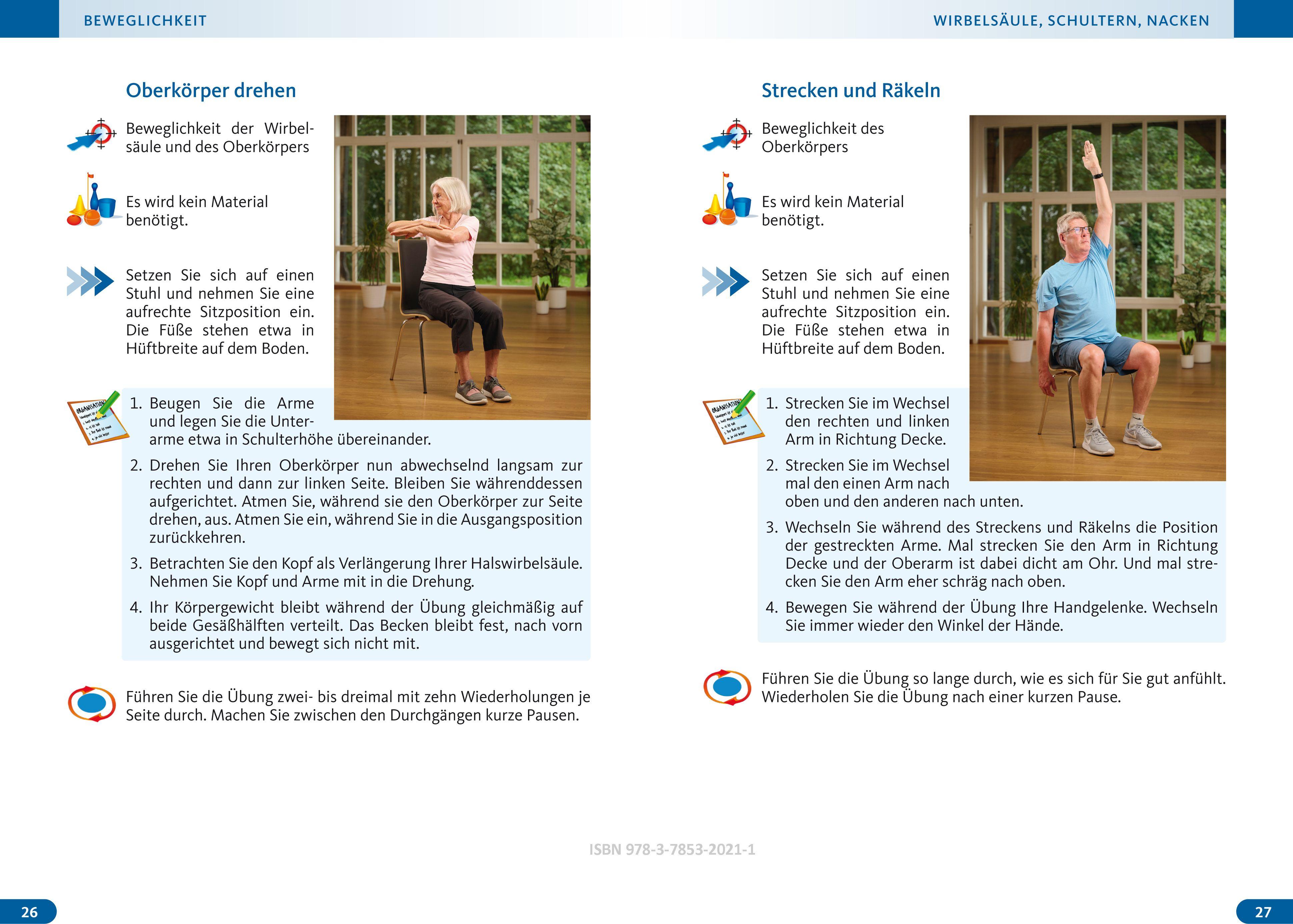 Beispielinhalt (Bild) Sitzgymnastik für zu Hause