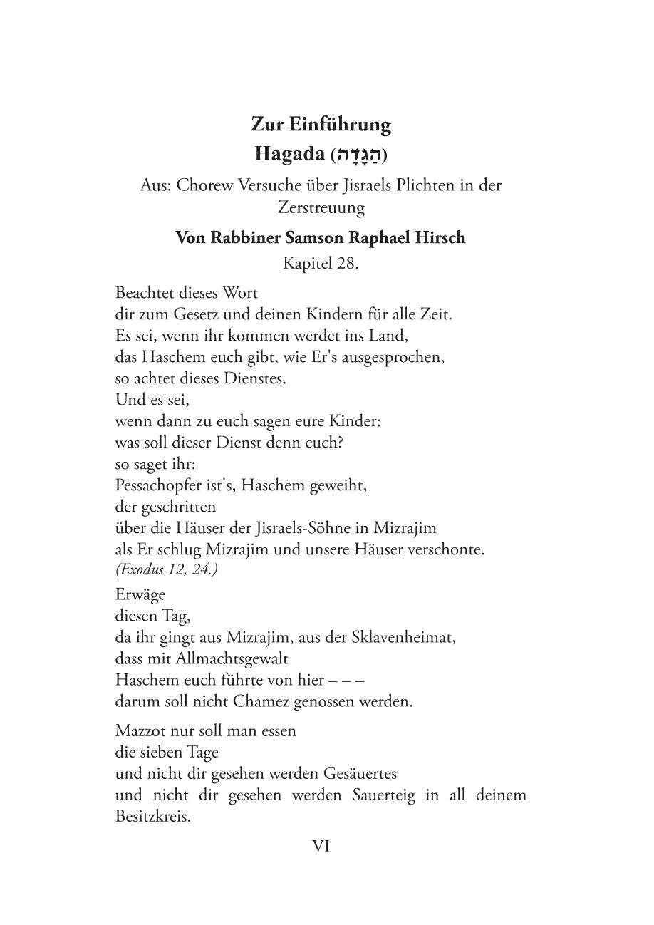 Beispielinhalt (Bild) Hirsch-Haggada