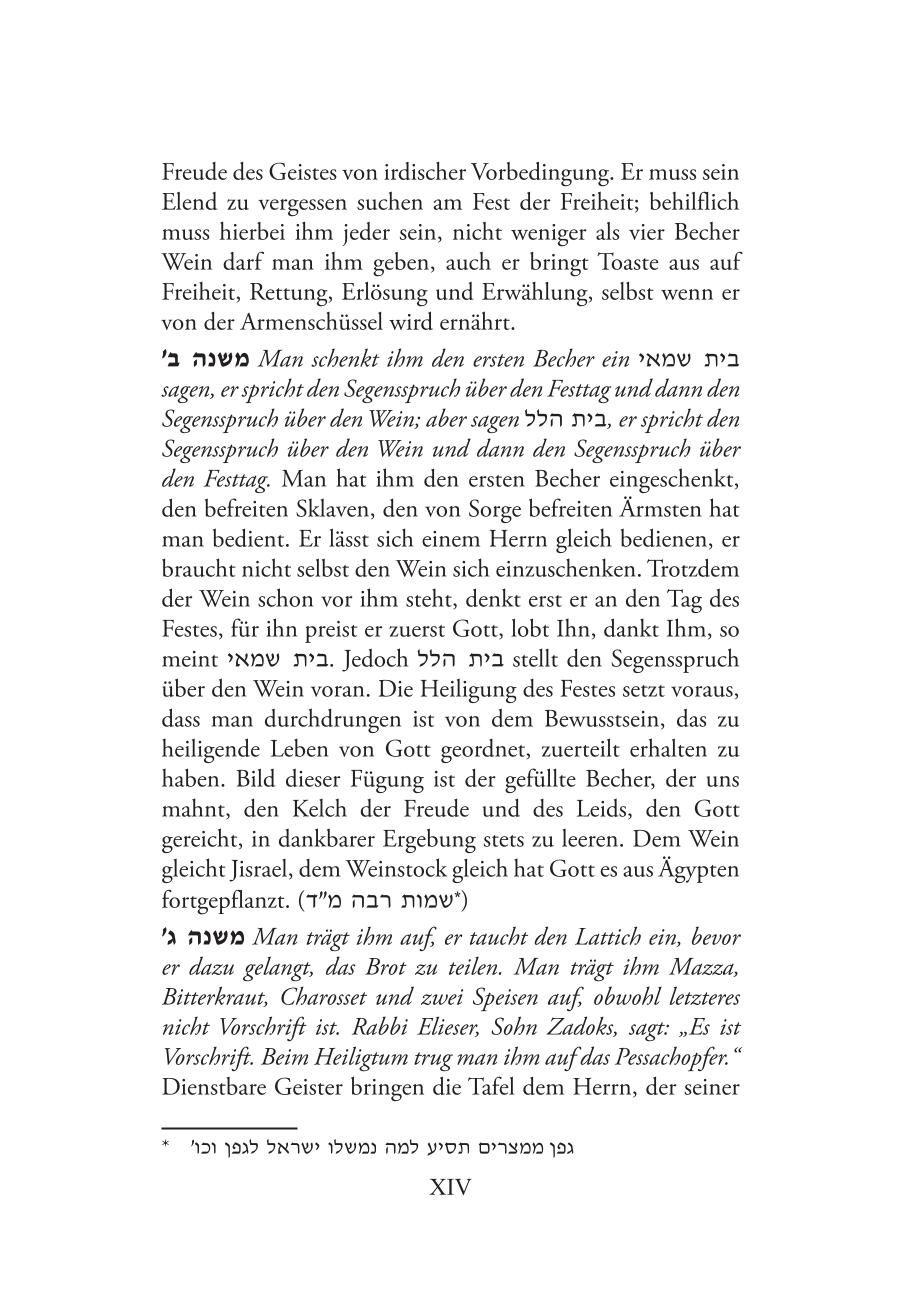 Beispielinhalt (Bild) Hirsch-Haggada