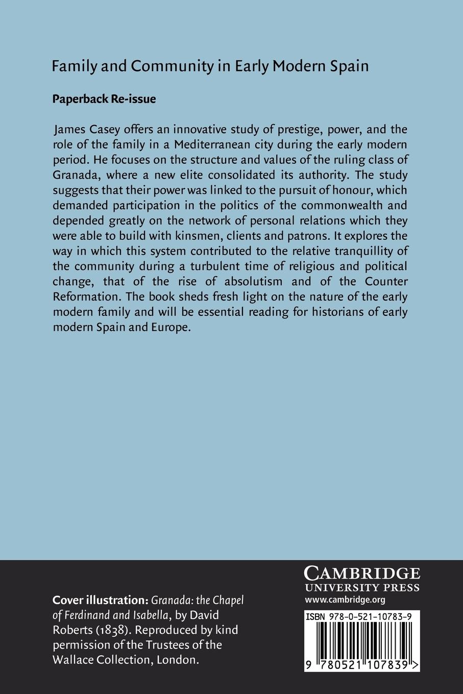 Rückseitencover Family and Community in Early Modern Spain