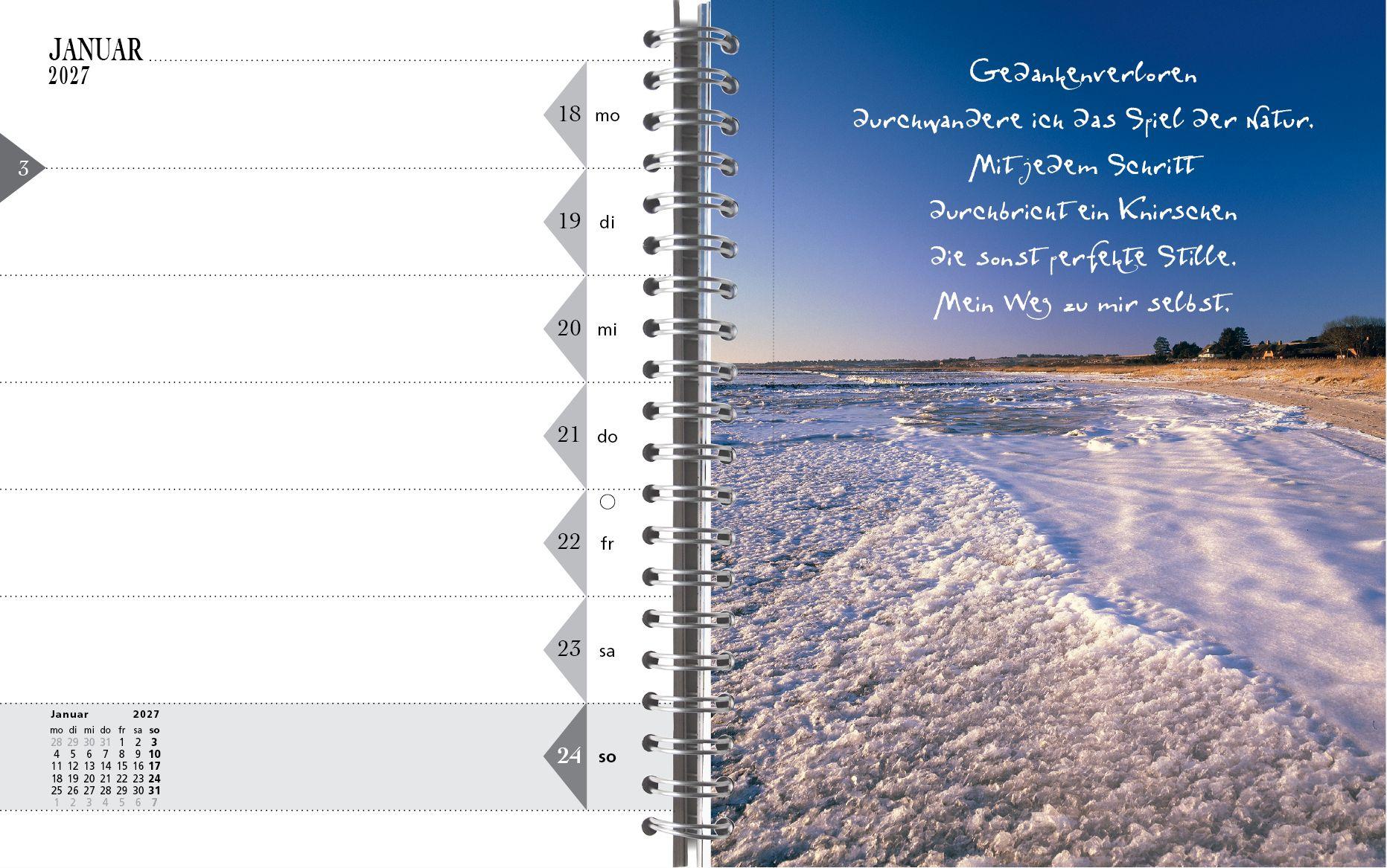 Beispielinhalt (Bild) Sylt-die Insel 2027 Tischkalender