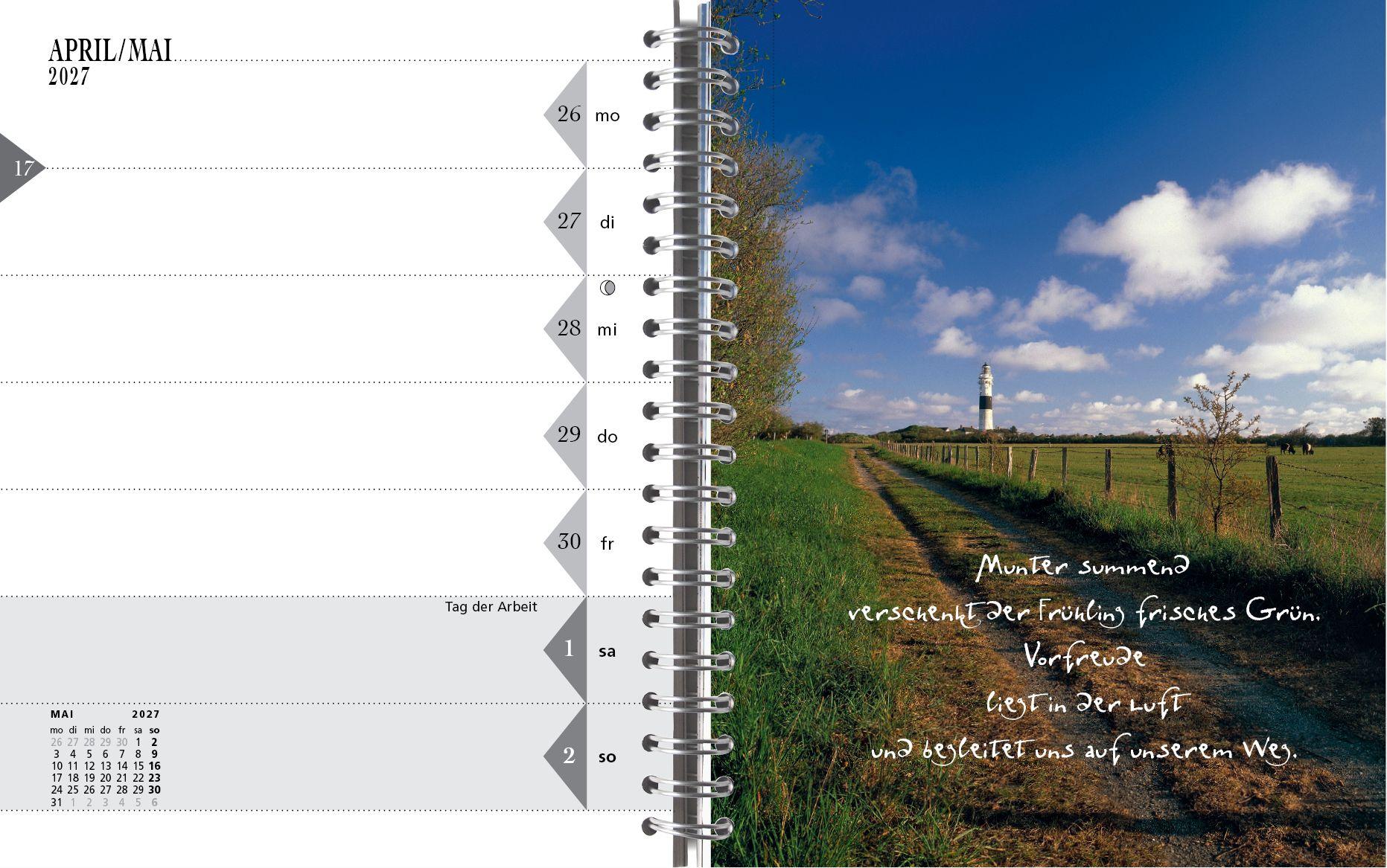 Beispielinhalt (Bild) Sylt-die Insel 2027 Tischkalender