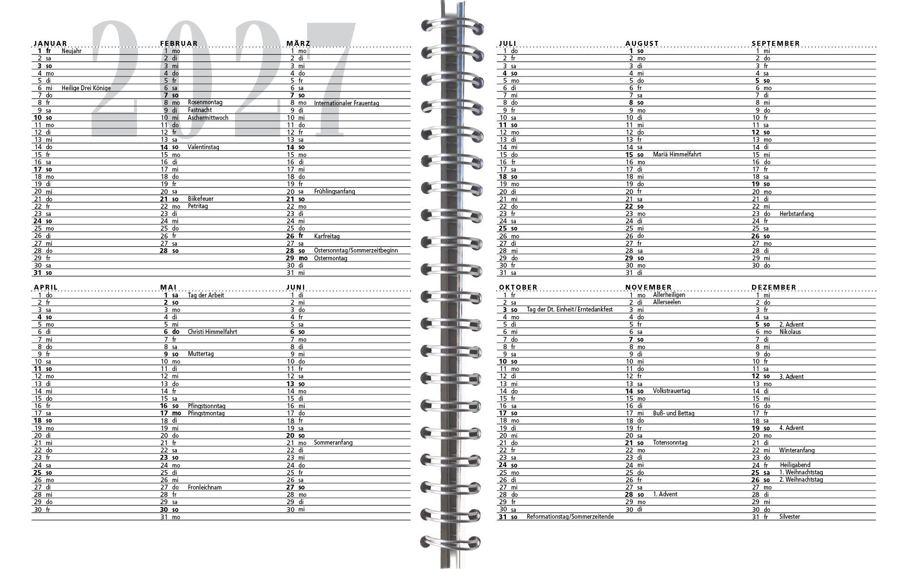 Beispielinhalt (Bild) Sylt-die Insel 2027 Tischkalender