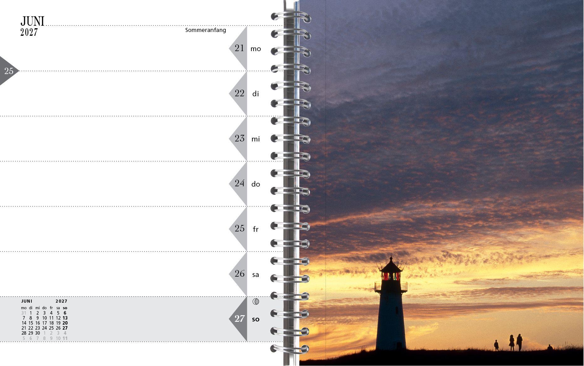 Beispielinhalt (Bild) Sylt-die Insel 2027 Tischkalender