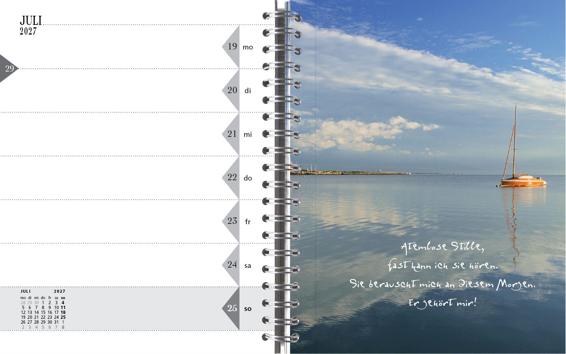 Beispielinhalt (Bild) Sylt-die Insel 2027 Tischkalender