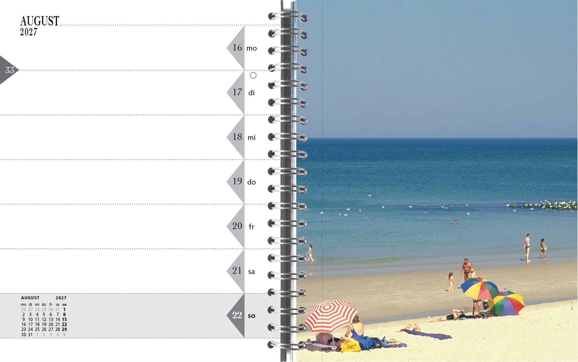 Beispielinhalt (Bild) Sylt-die Insel 2027 Tischkalender