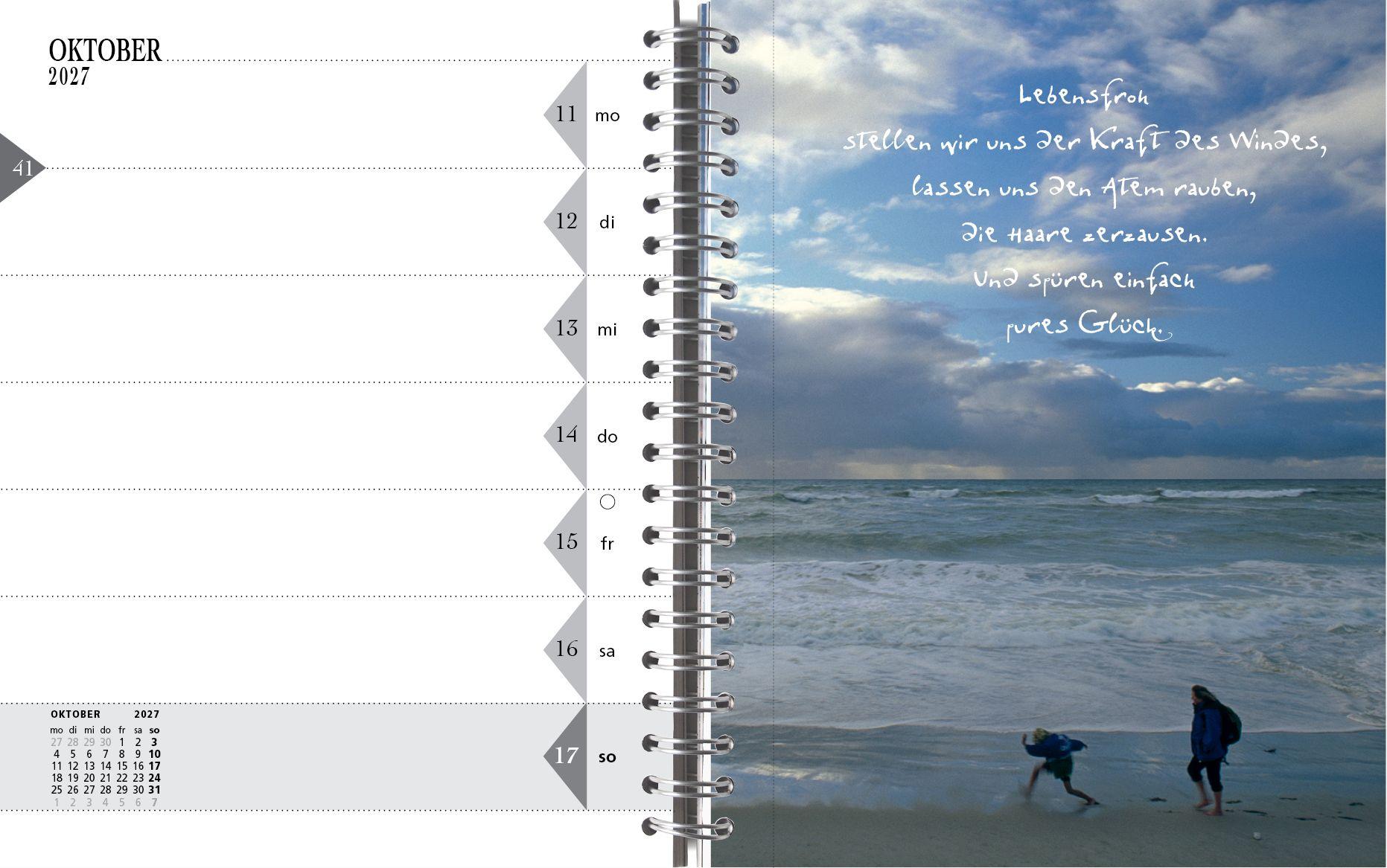 Beispielinhalt (Bild) Sylt-die Insel 2027 Tischkalender