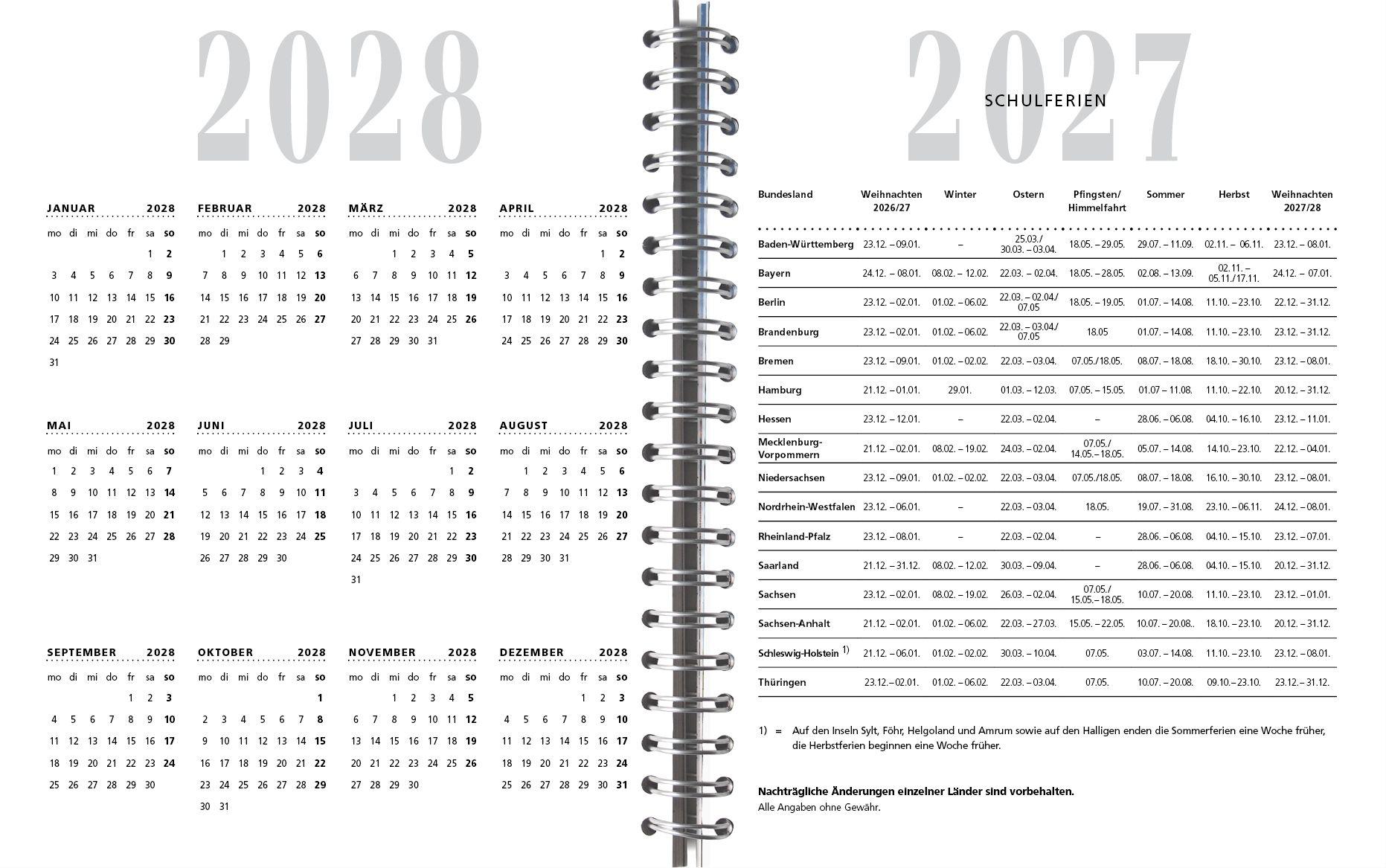 Beispielinhalt (Bild) Sylt-die Insel 2027 Tischkalender