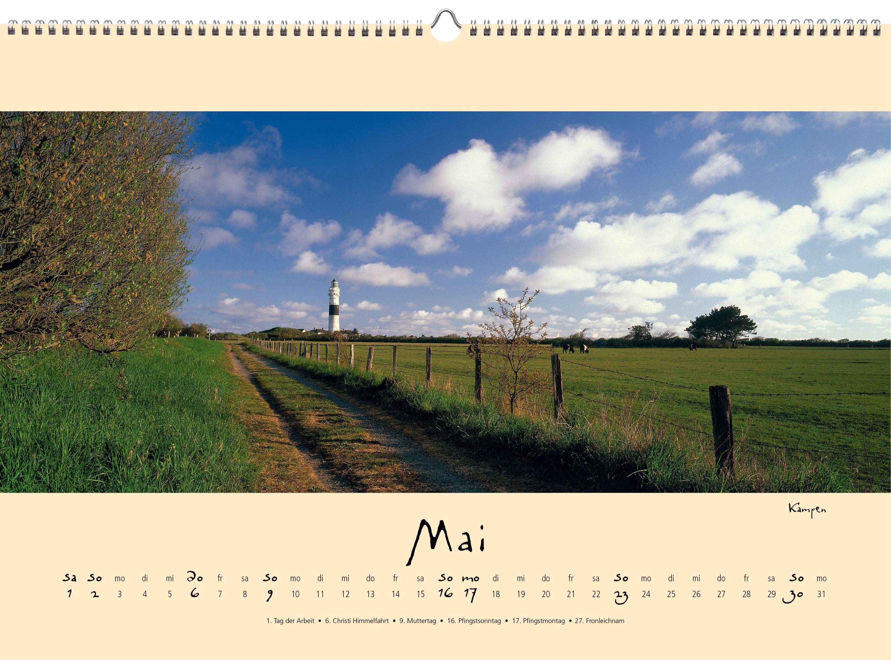 Beispielinhalt (Bild) Sylt-die Insel 2027 Panoramakalender