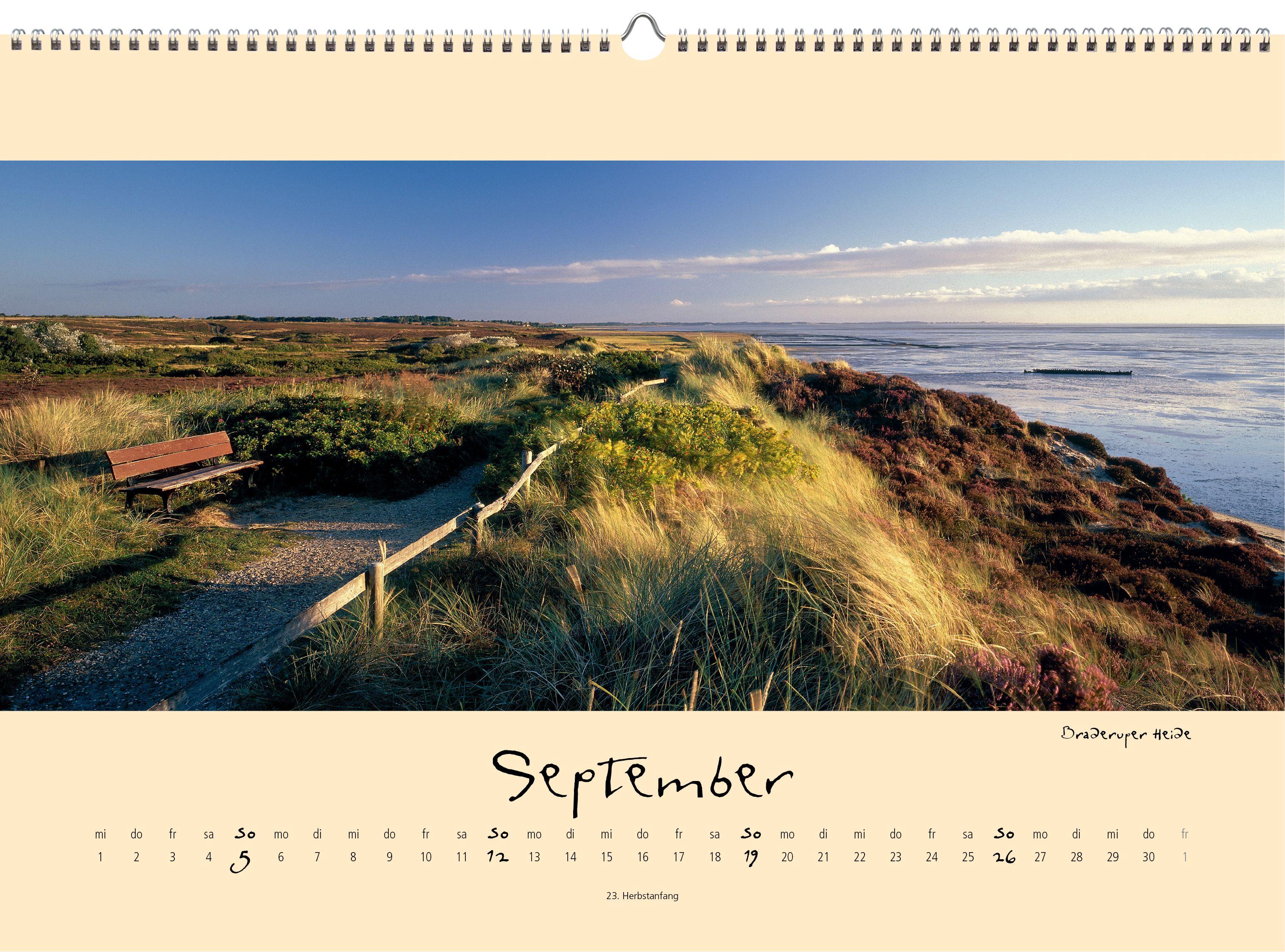 Beispielinhalt (Bild) Sylt-die Insel 2027 Panoramakalender